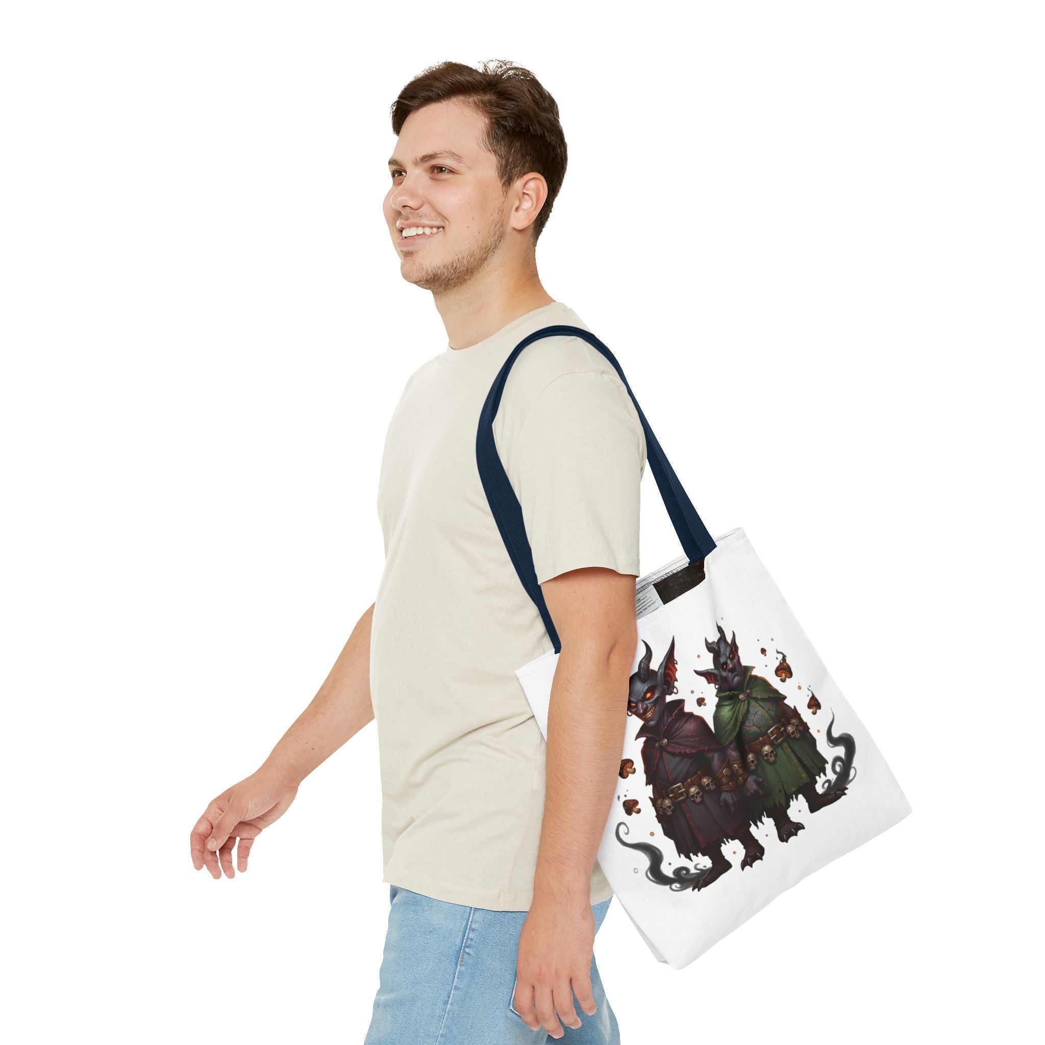 Tote Bag — Cute Dark Demon Duo Illustration Tote