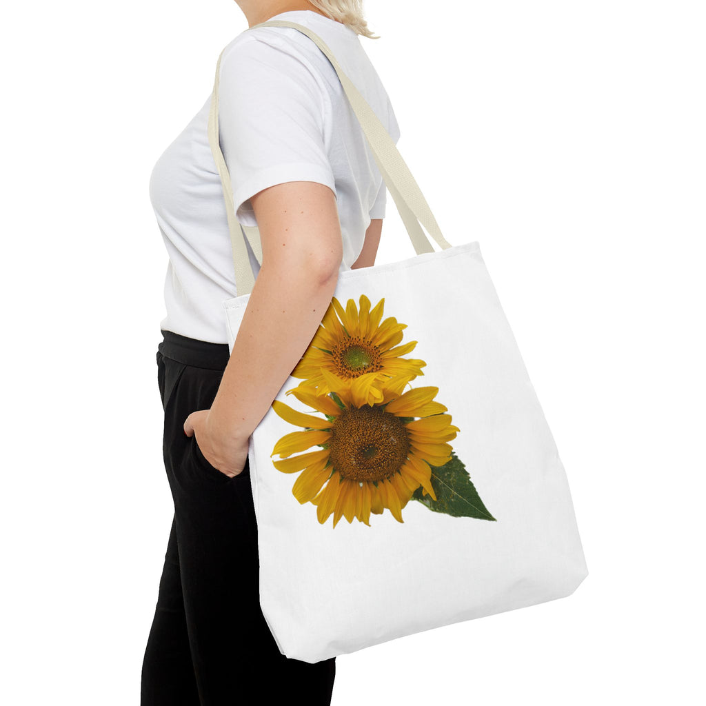 Sunflower Tote Bag — Bright Floral All-Over Print Shopping Tote