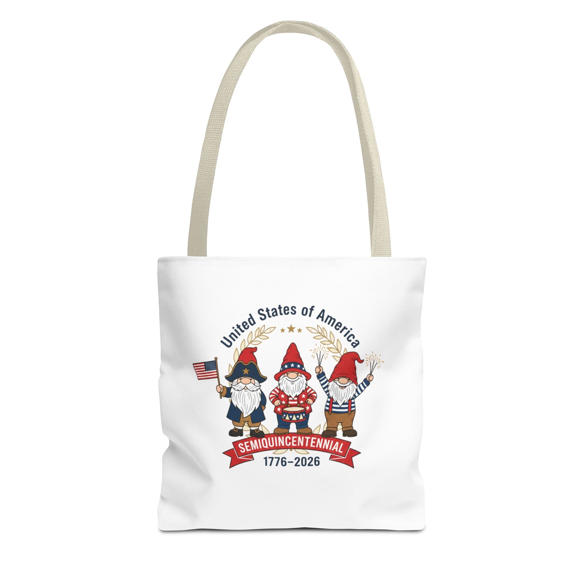 Tote Bag — USA 250th Semiquincentennial 1776–2026 Patriotic Gnome Tote