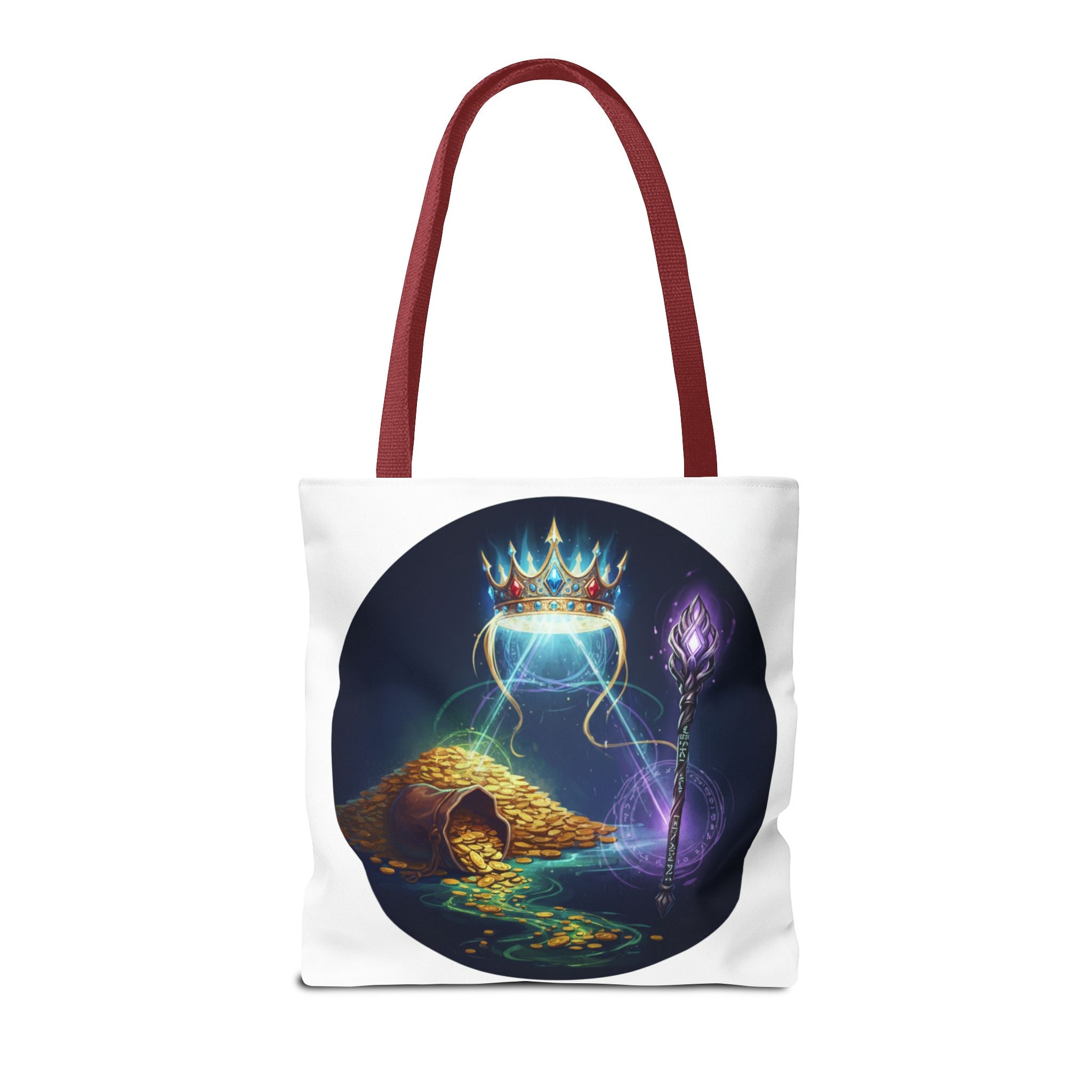 Mystic Crown & Treasure Tote Bag — Fantasy Magic Art Tote