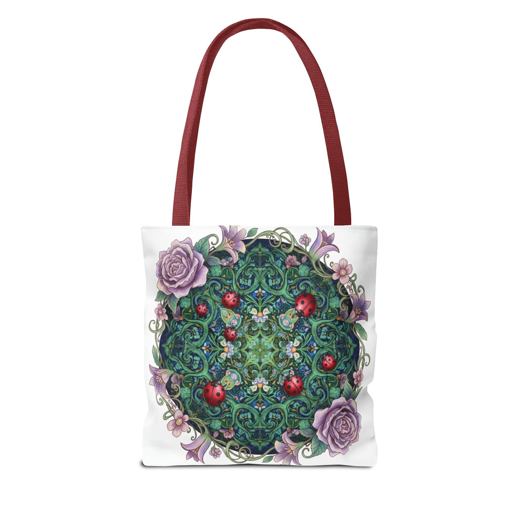 Floral Mandala Tote Bag – Ladybug & Rose Garden AOP Tote
