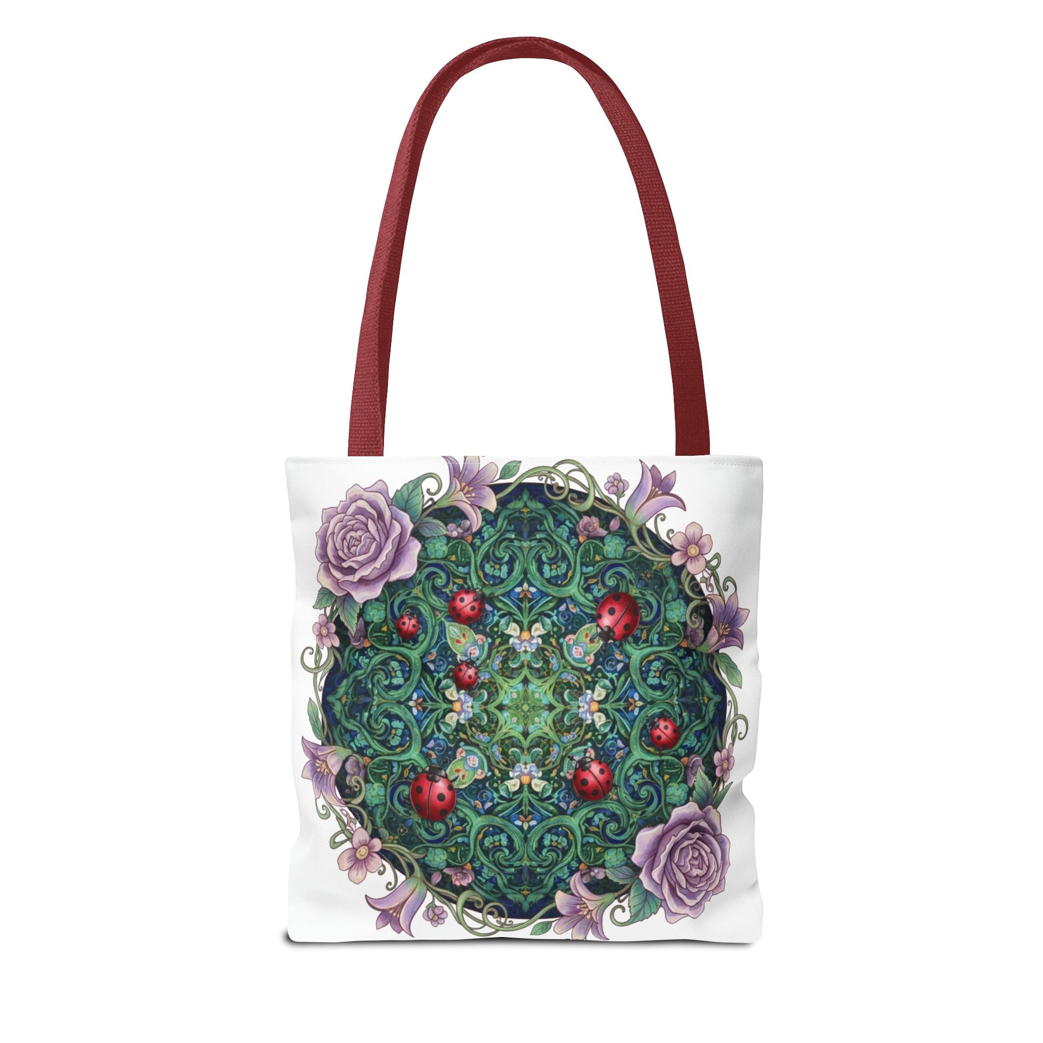Floral Mandala Tote Bag – Ladybug & Rose Garden AOP Tote