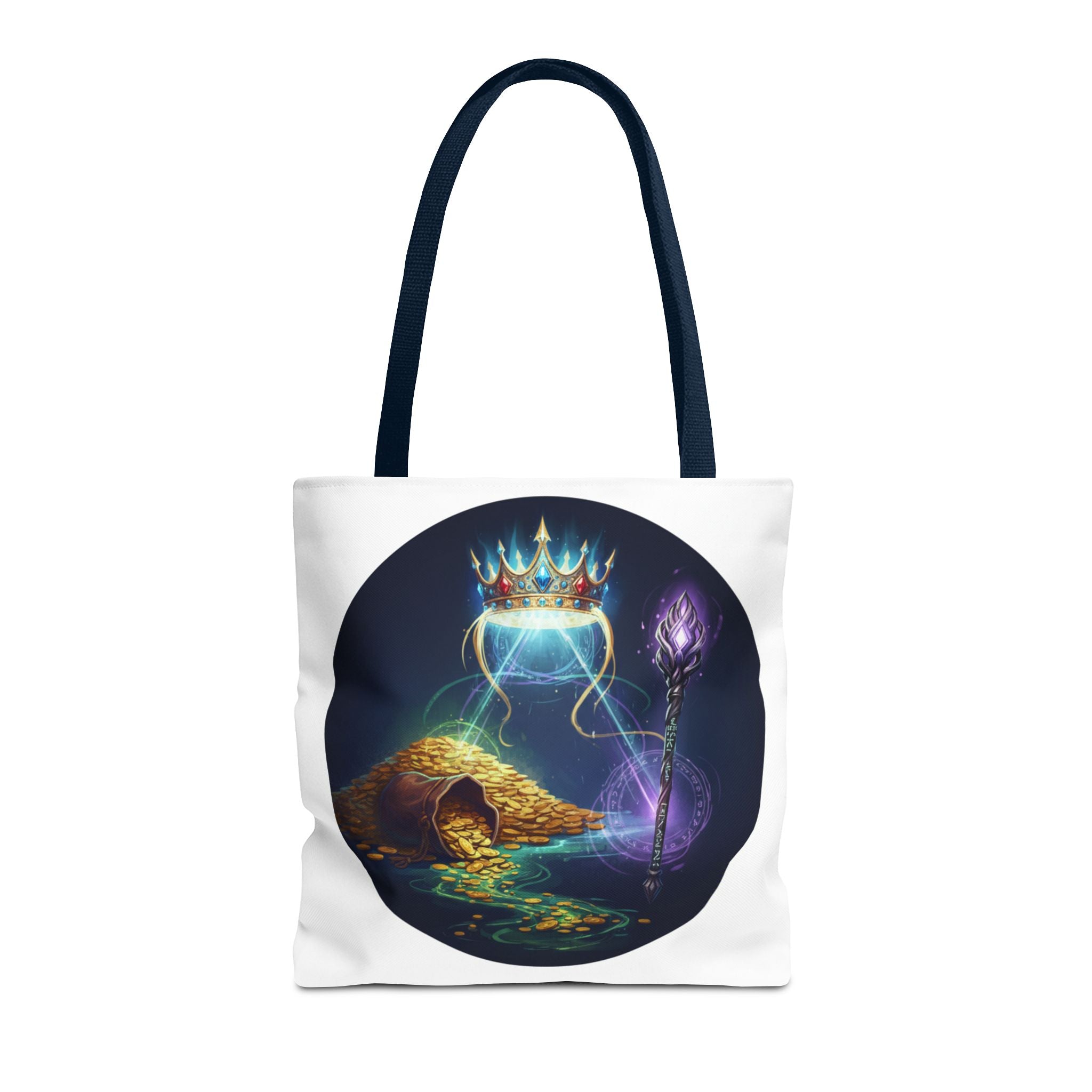Mystic Crown & Treasure Tote Bag — Fantasy Magic Art Tote