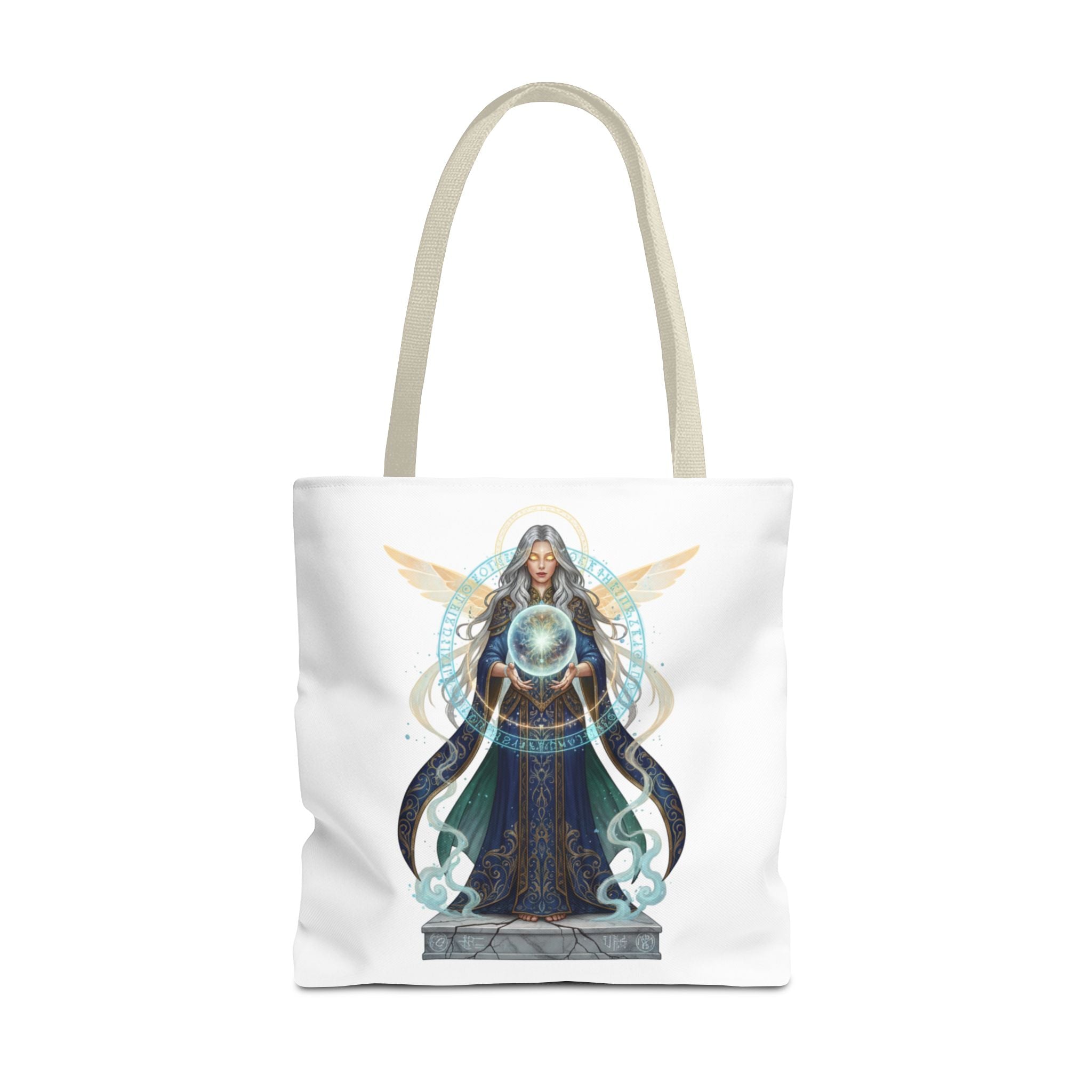 Mystic Oracle Tote Bag — Crystal Ball Seer Illustration