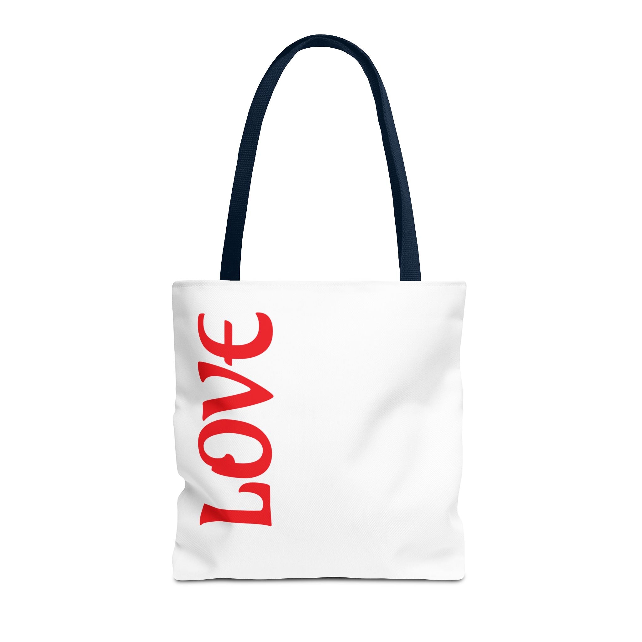 LOVE Vertical Red Tote Bag – Romantic Valentine’s Day Canvas Tote