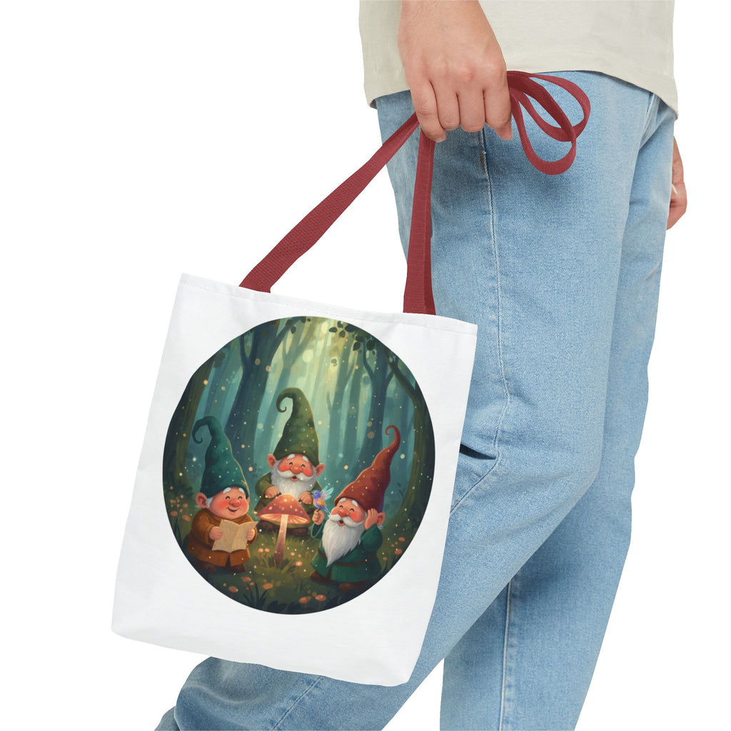 Gnome Forest Tote Bag — Magical Woodland Gnomes All-Over Print