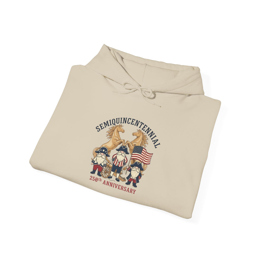 Centennial Gnome Hoodie — 1776 & 2026 Patriotic Anniversary Sweatshirt