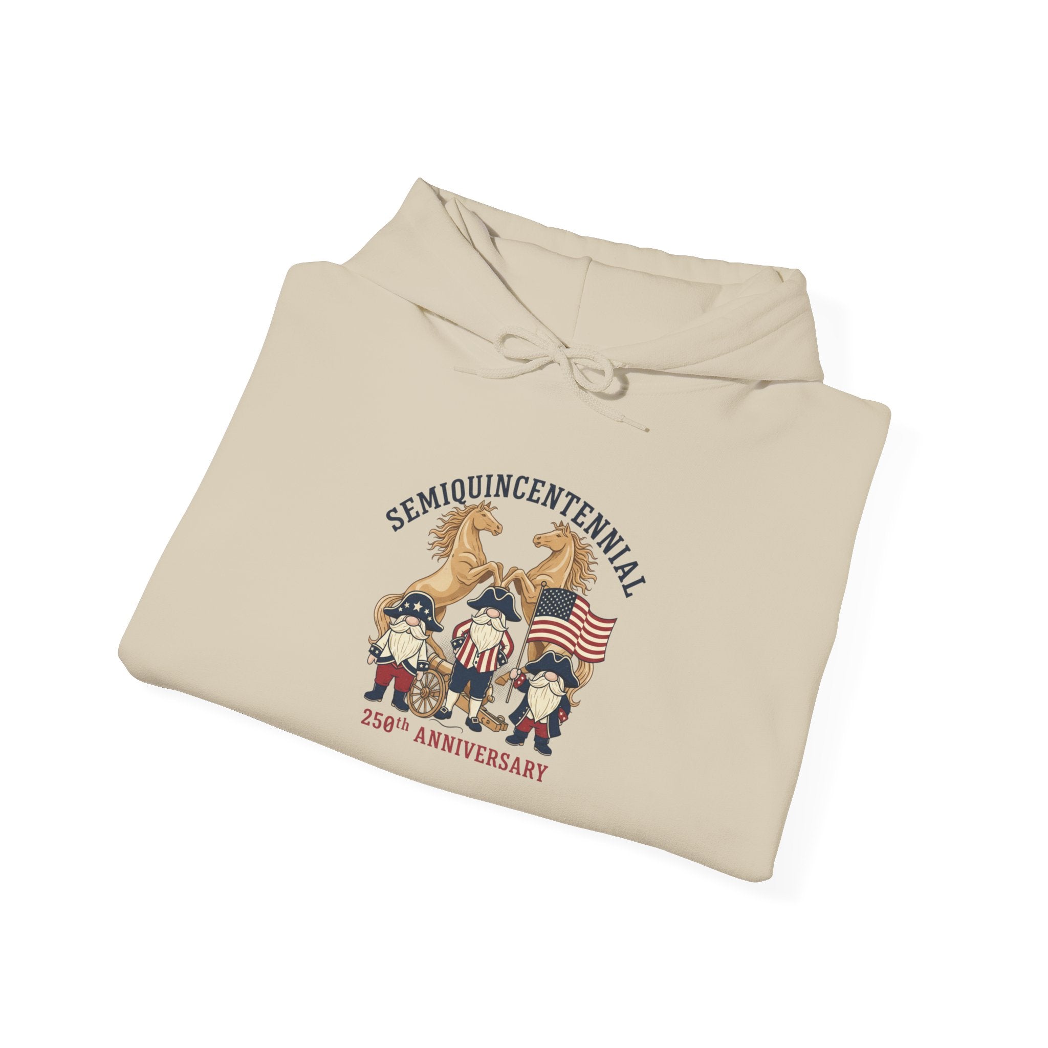 Centennial Gnome Hoodie — 1776 & 2026 Patriotic Anniversary Sweatshirt