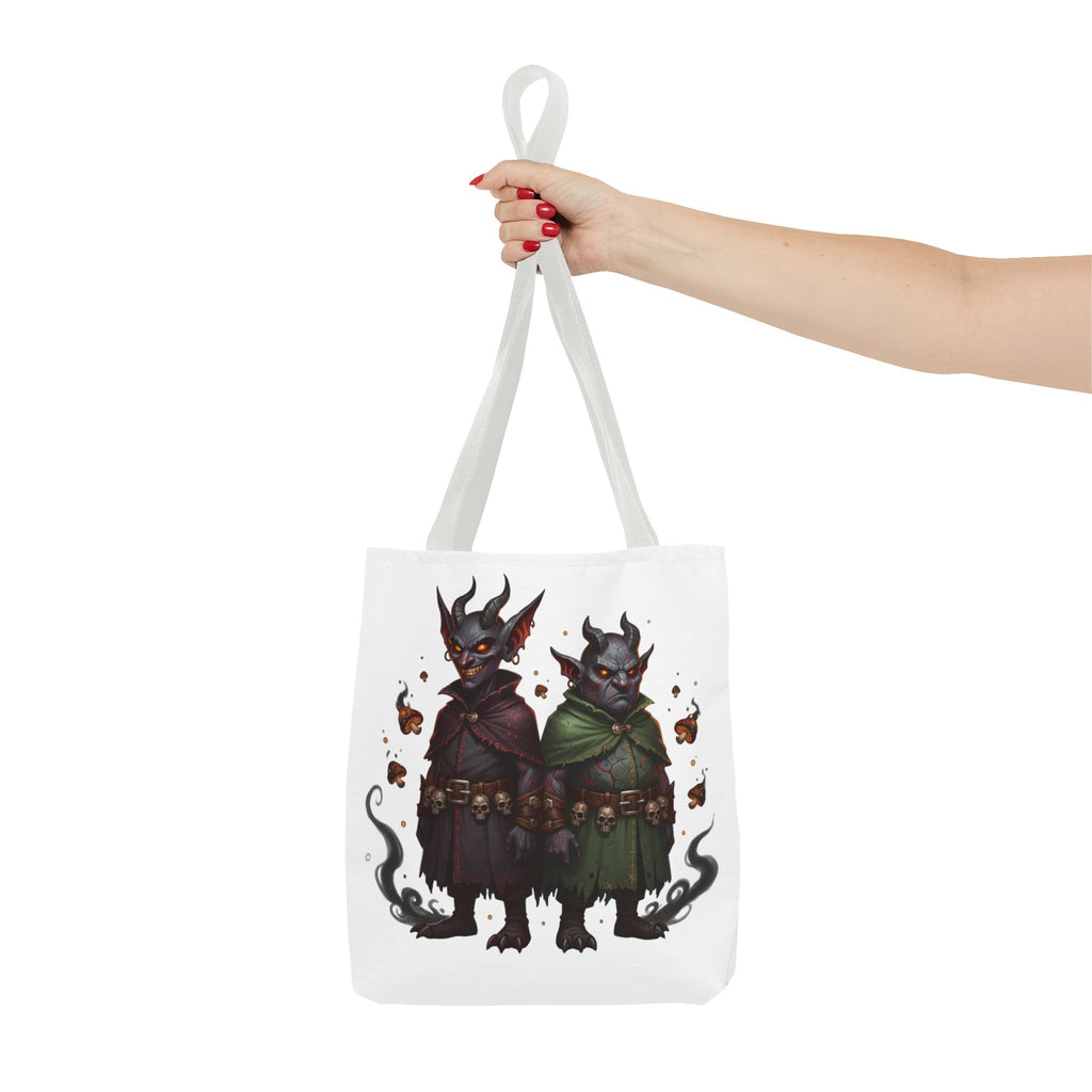 Tote Bag — Cute Dark Demon Duo Illustration Tote