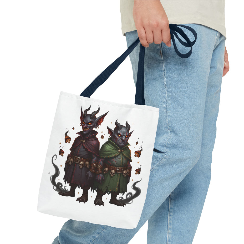 Tote Bag — Cute Dark Demon Duo Illustration Tote
