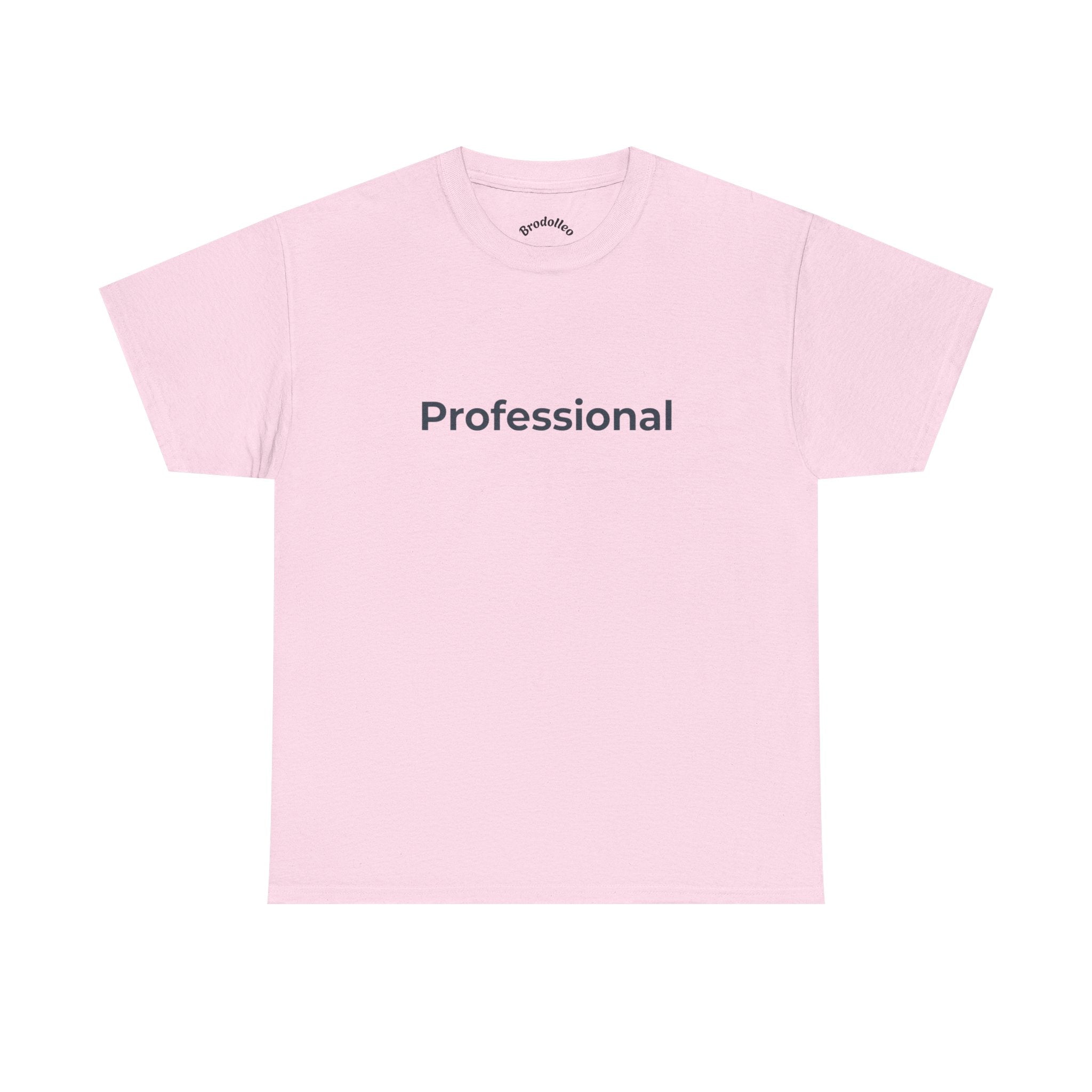 Professional T‑Shirt — Minimalist White Tee with 'Professional' Text