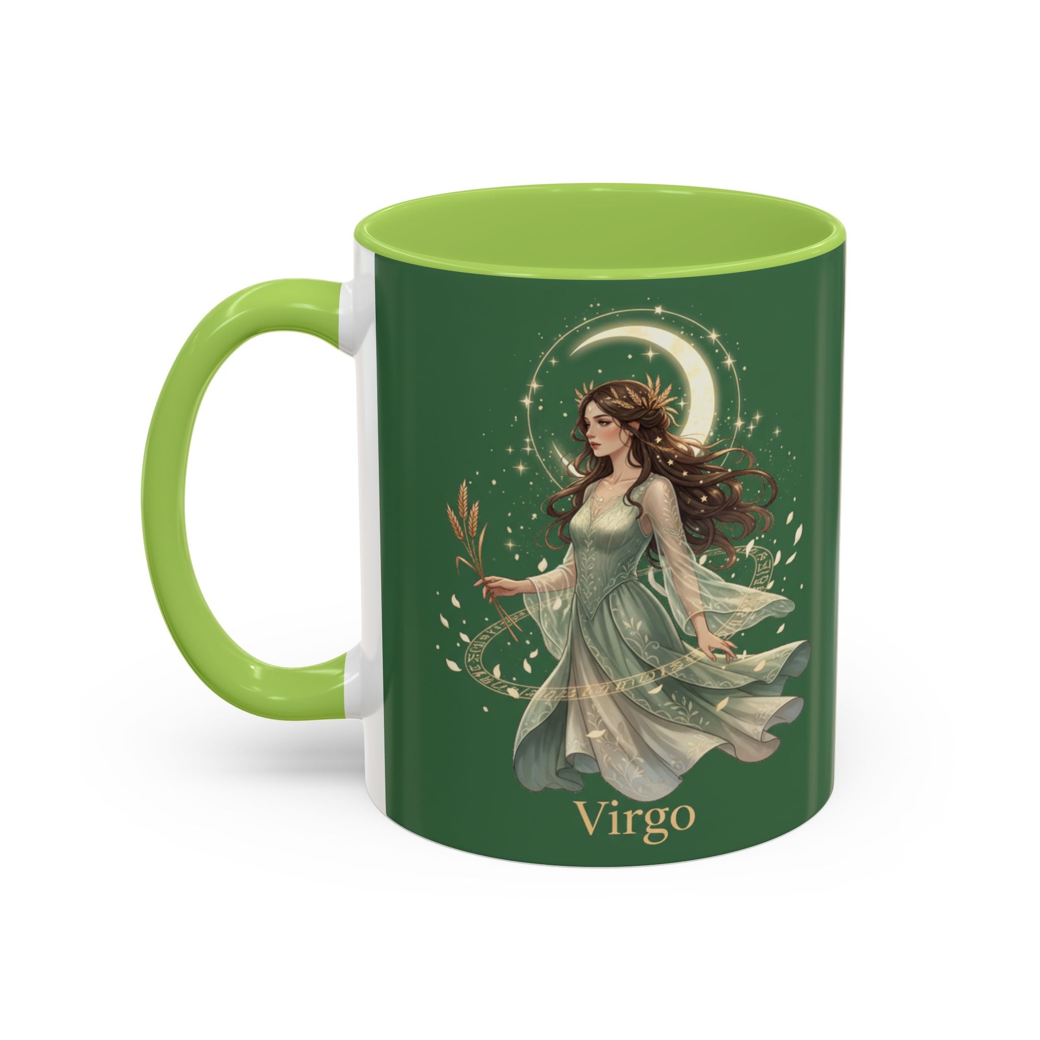 Virgo Zodiac Accent Coffee Mug — Astrological Virgo Gift (11/15oz)