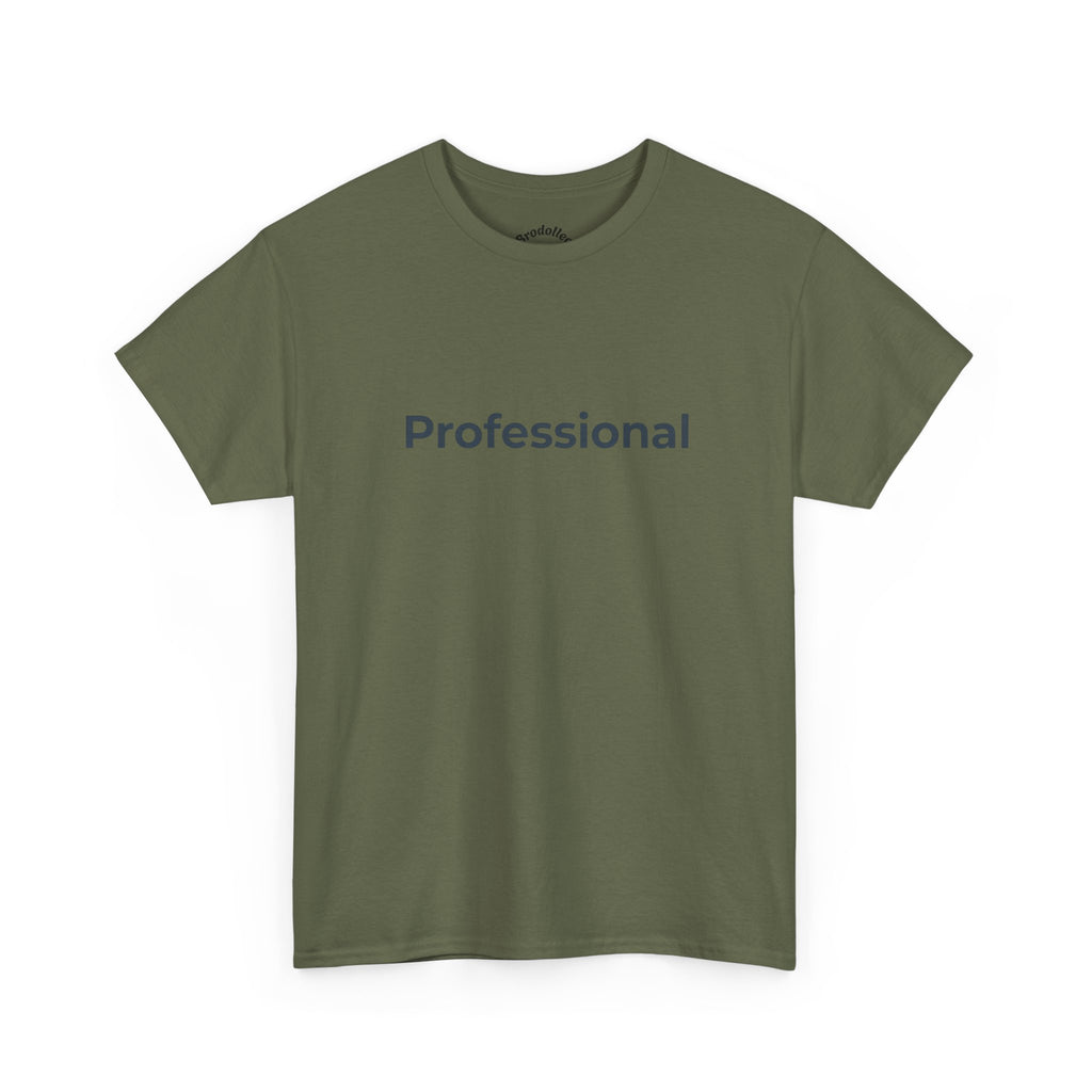 Professional T‑Shirt — Minimalist White Tee with 'Professional' Text