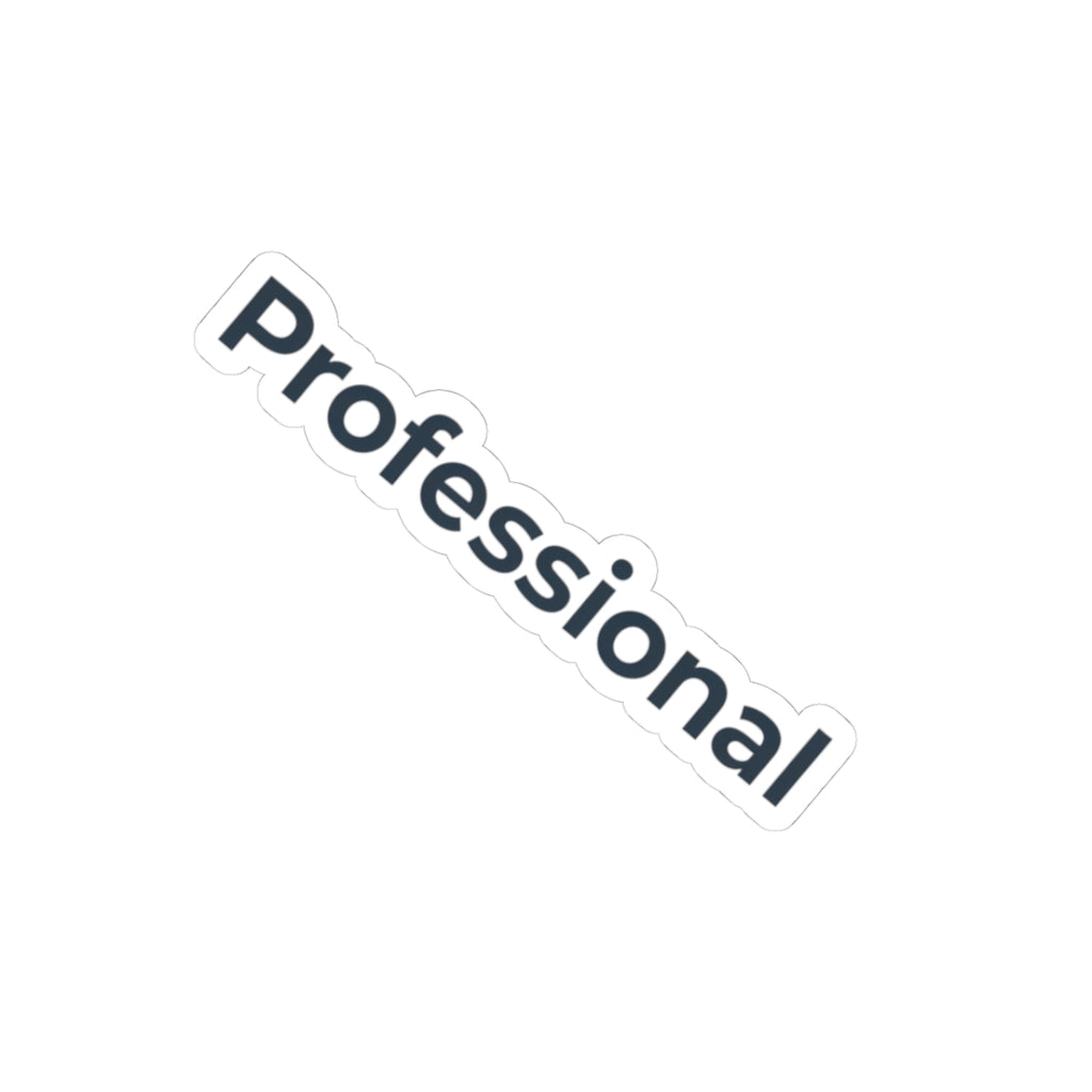 Professional Kiss-Cut Sticker — Minimal Text Laptop Decal