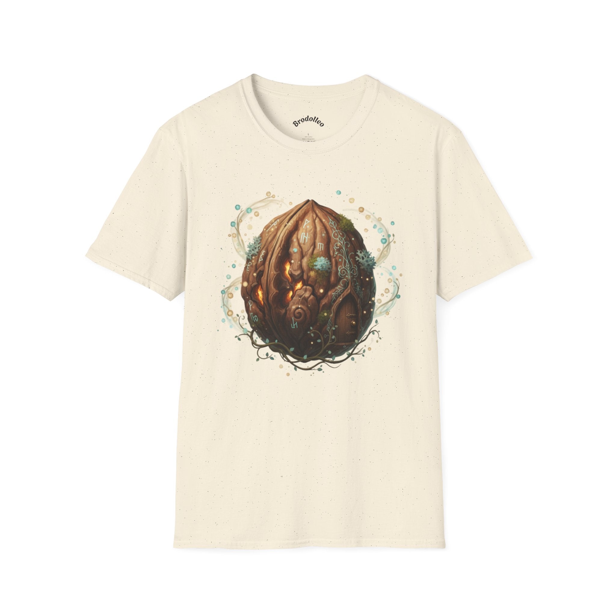 Mystic Walnut Orb T‑Shirt — Fantasy Nature Illustration