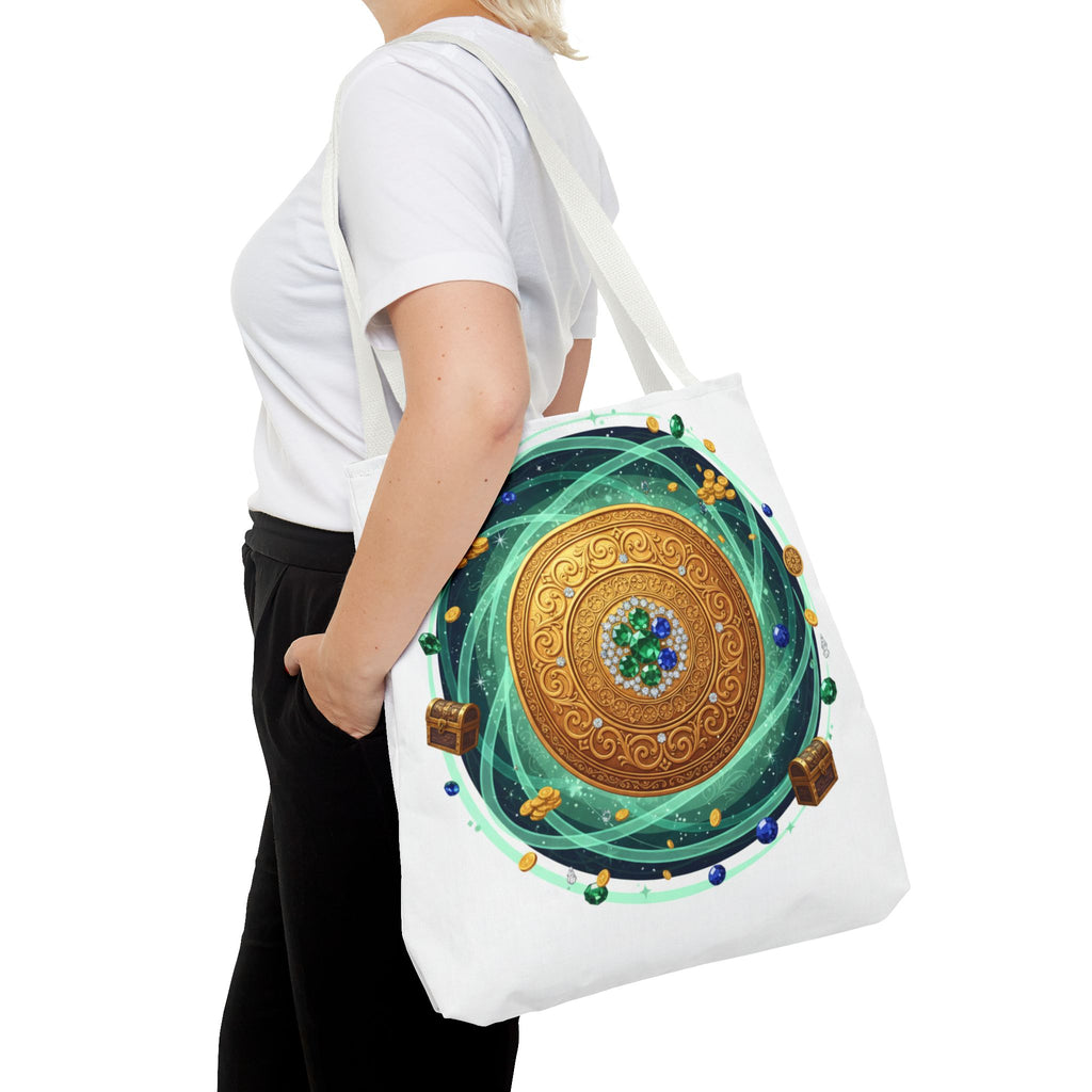 Tote Bag — Celtic Gold Shield Mandala Print Tote