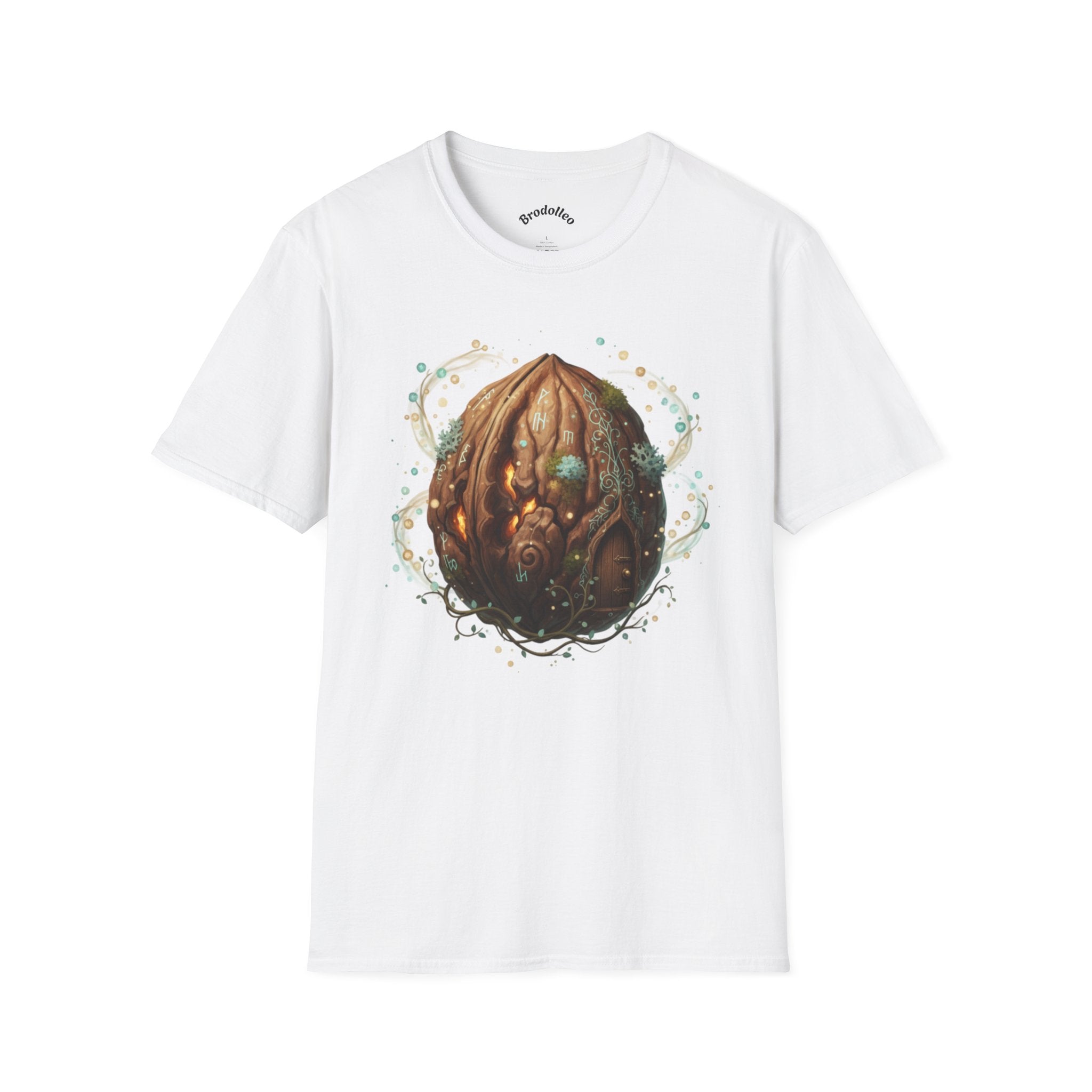 Mystic Walnut Orb T‑Shirt — Fantasy Nature Illustration