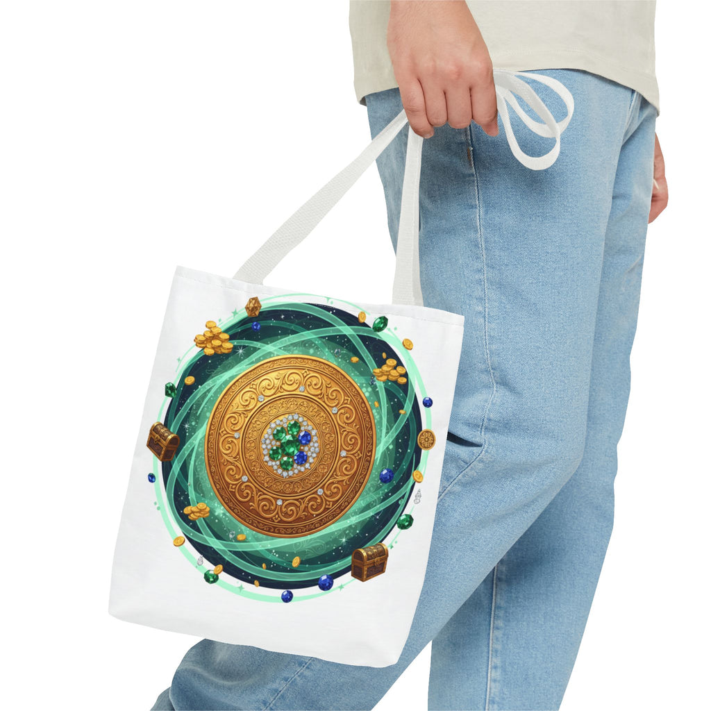 Tote Bag — Celtic Gold Shield Mandala Print Tote