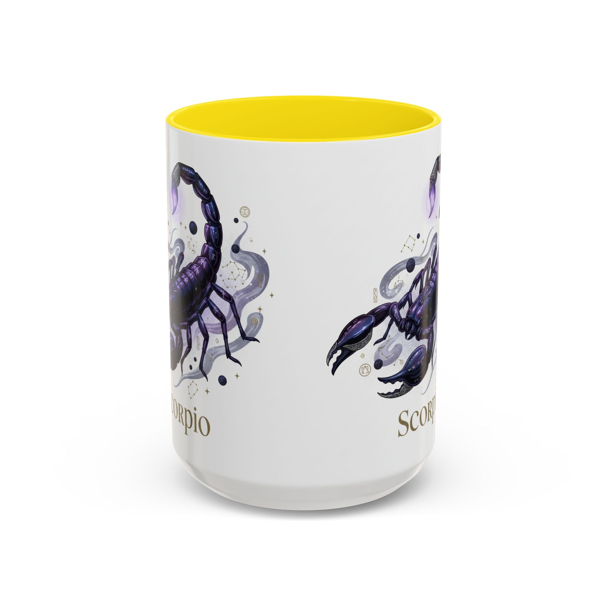 Scorpio Zodiac Coffee Mug — Purple Scorpion Accent Mug (11/15oz)