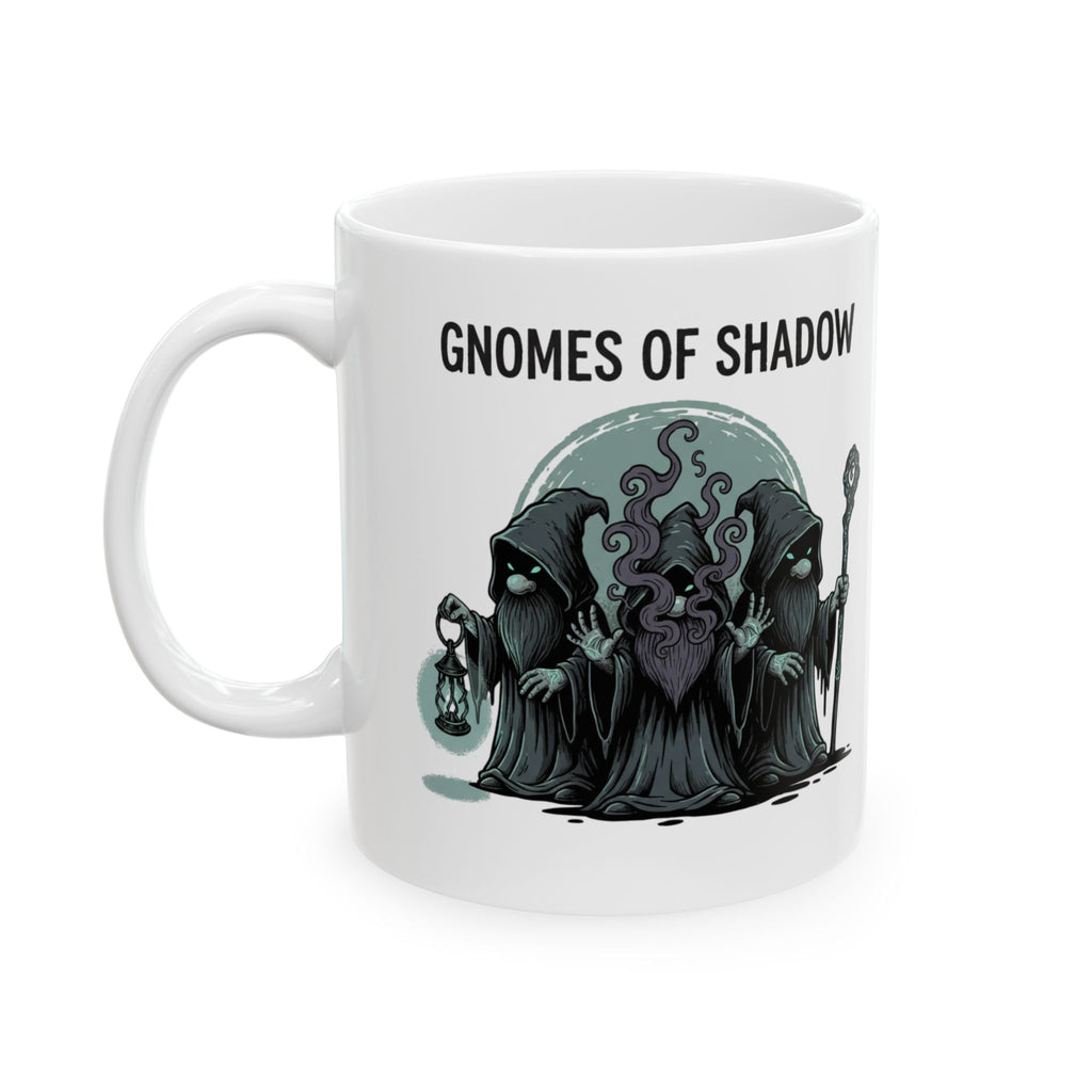 Gnome of the Shadow Ceramic Mug – Fantasy Gnome Lantern Coffee Cup (11oz & 15oz)