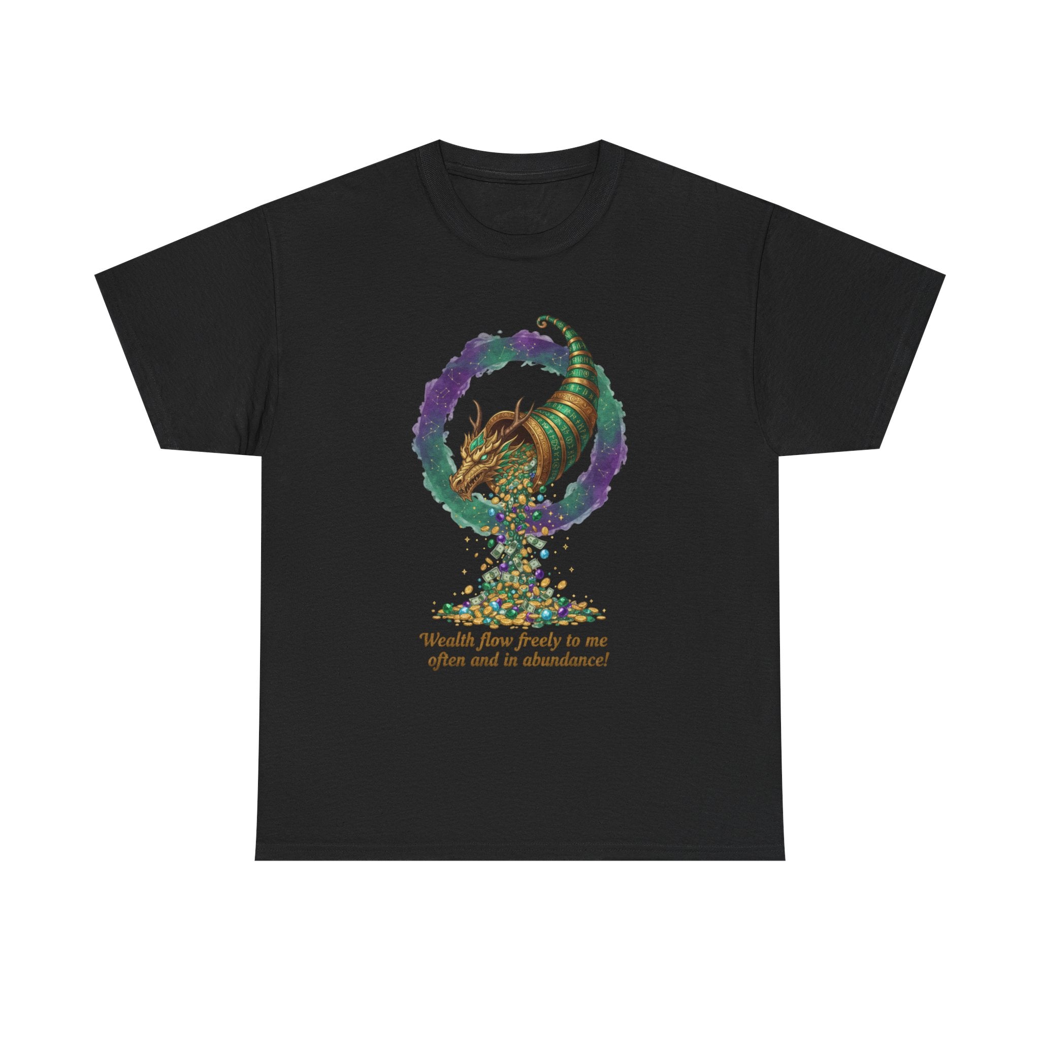 T-Shirt — Cornucopia Wealth Design: "Wealth Flows Freely to Me" Affirmation Tee