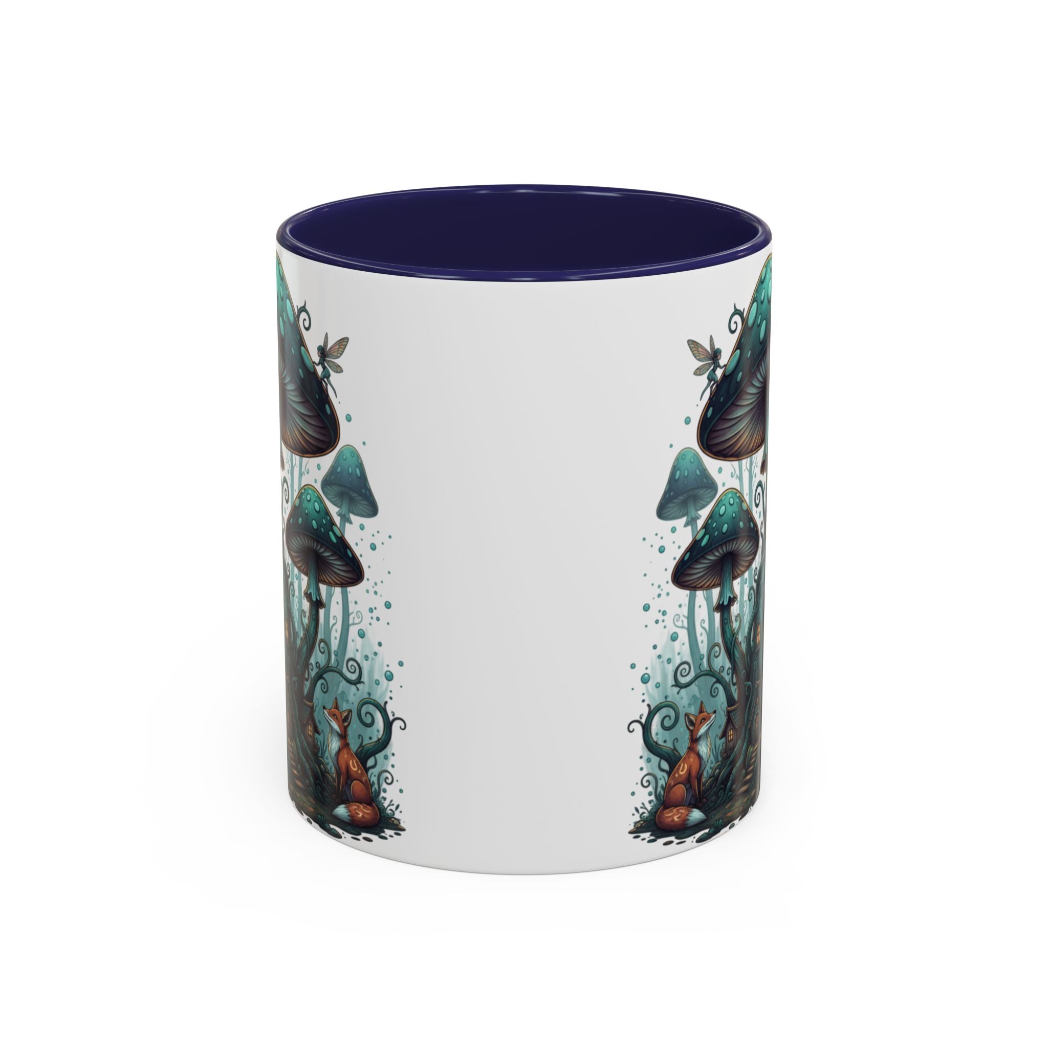 Enchanted Mushroom Cottage Coffee Mug — Fantasy Forest Accent Mug
