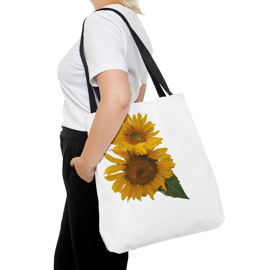Sunflower Tote Bag — Bright Floral All-Over Print Shopping Tote