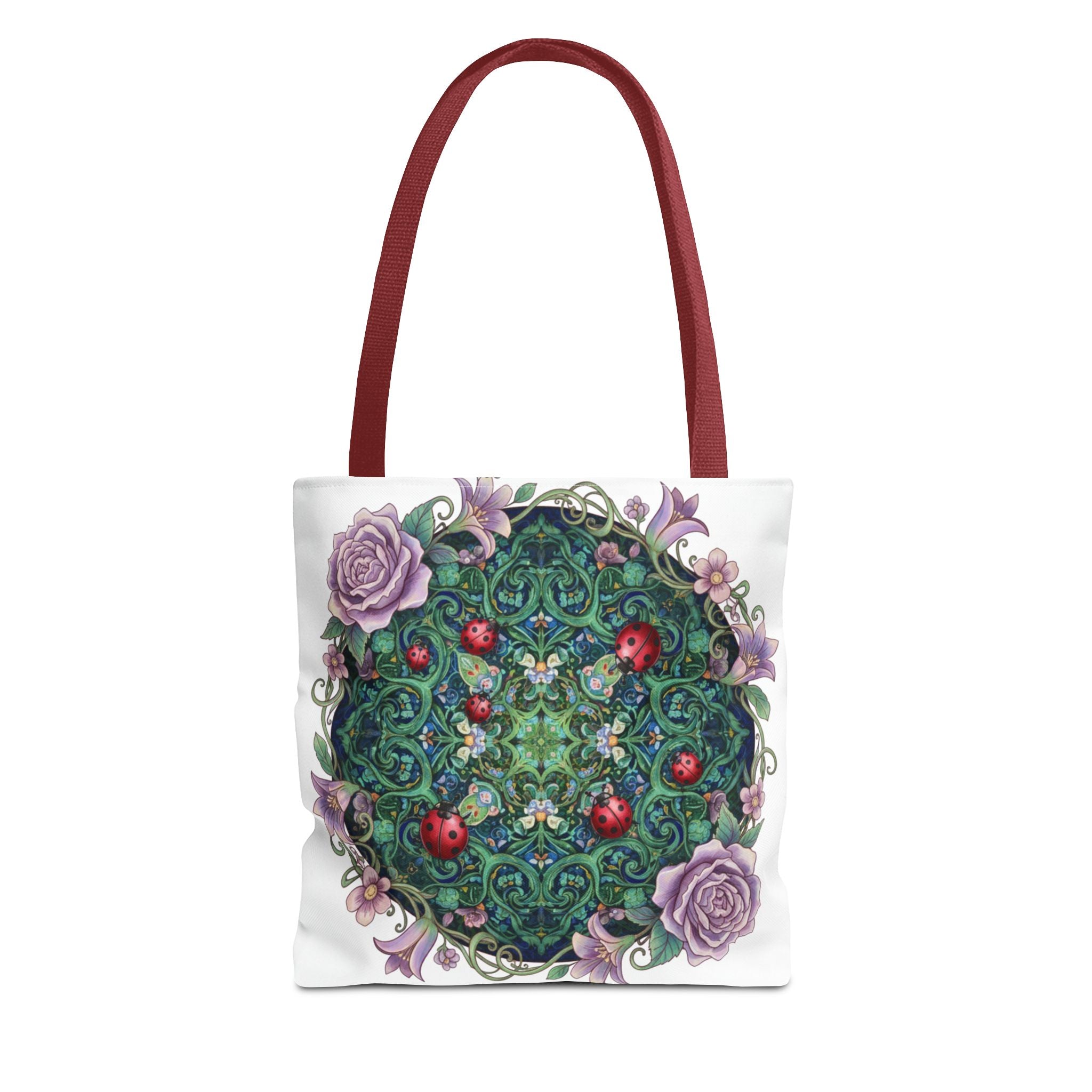 Floral Mandala Tote Bag – Ladybug & Rose Garden AOP Tote
