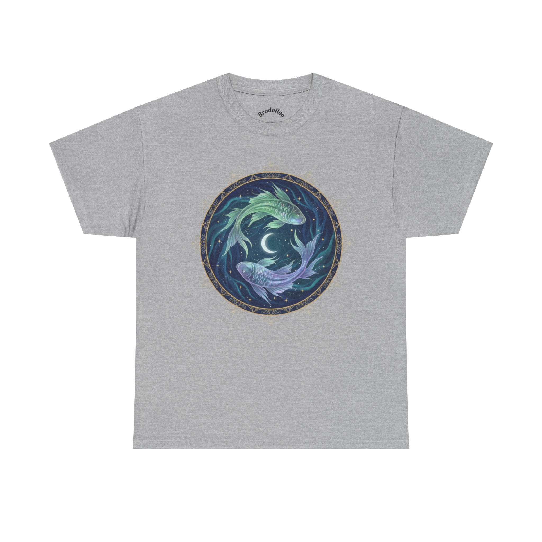 Pisces Fish Tee — Celestial Koi Moon Graphic T-Shirt