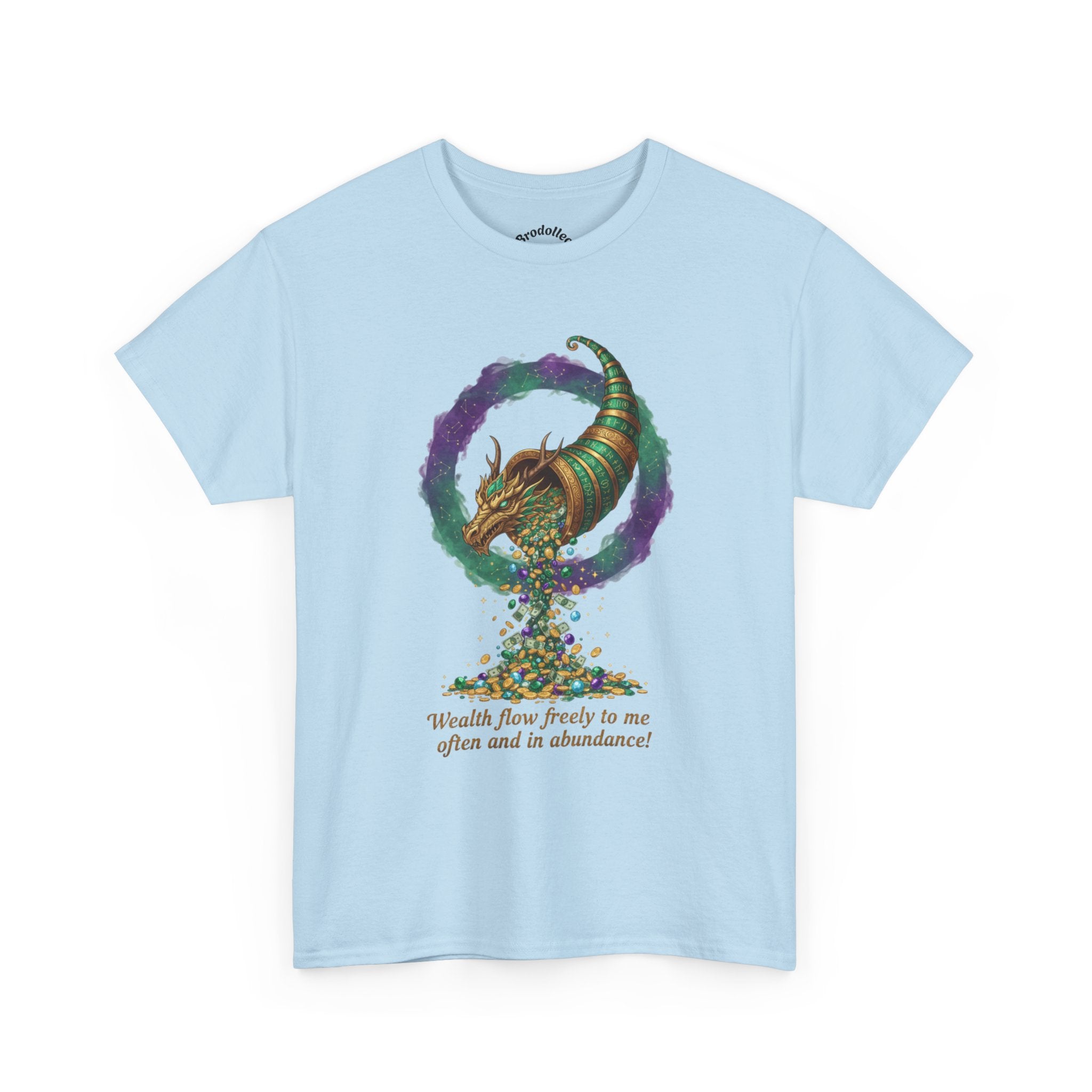 T-Shirt — Cornucopia Wealth Design: "Wealth Flows Freely to Me" Affirmation Tee