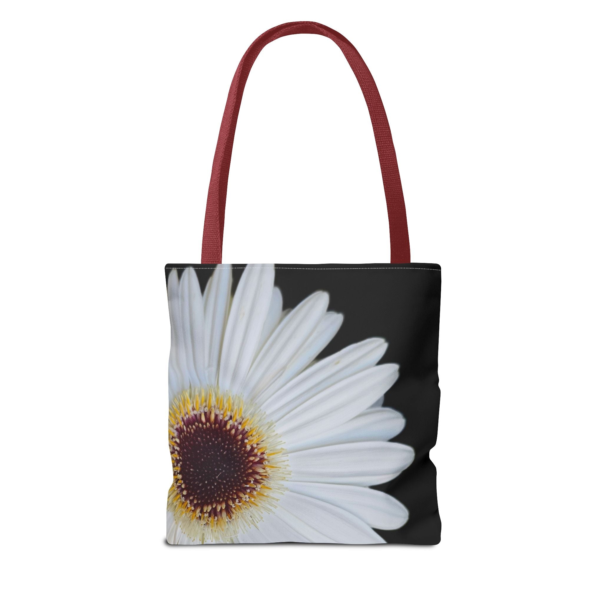 Daisy Corner Tote Bag — White Floral AOP Shopper