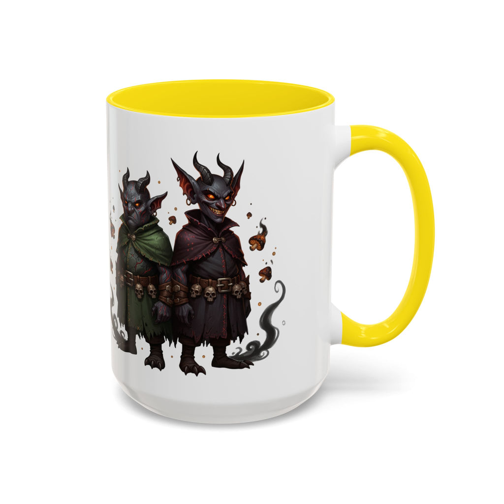 Demon Rogue Duo Coffee Mug – Fantasy RPG Goblin Warlock Design (11/15oz)