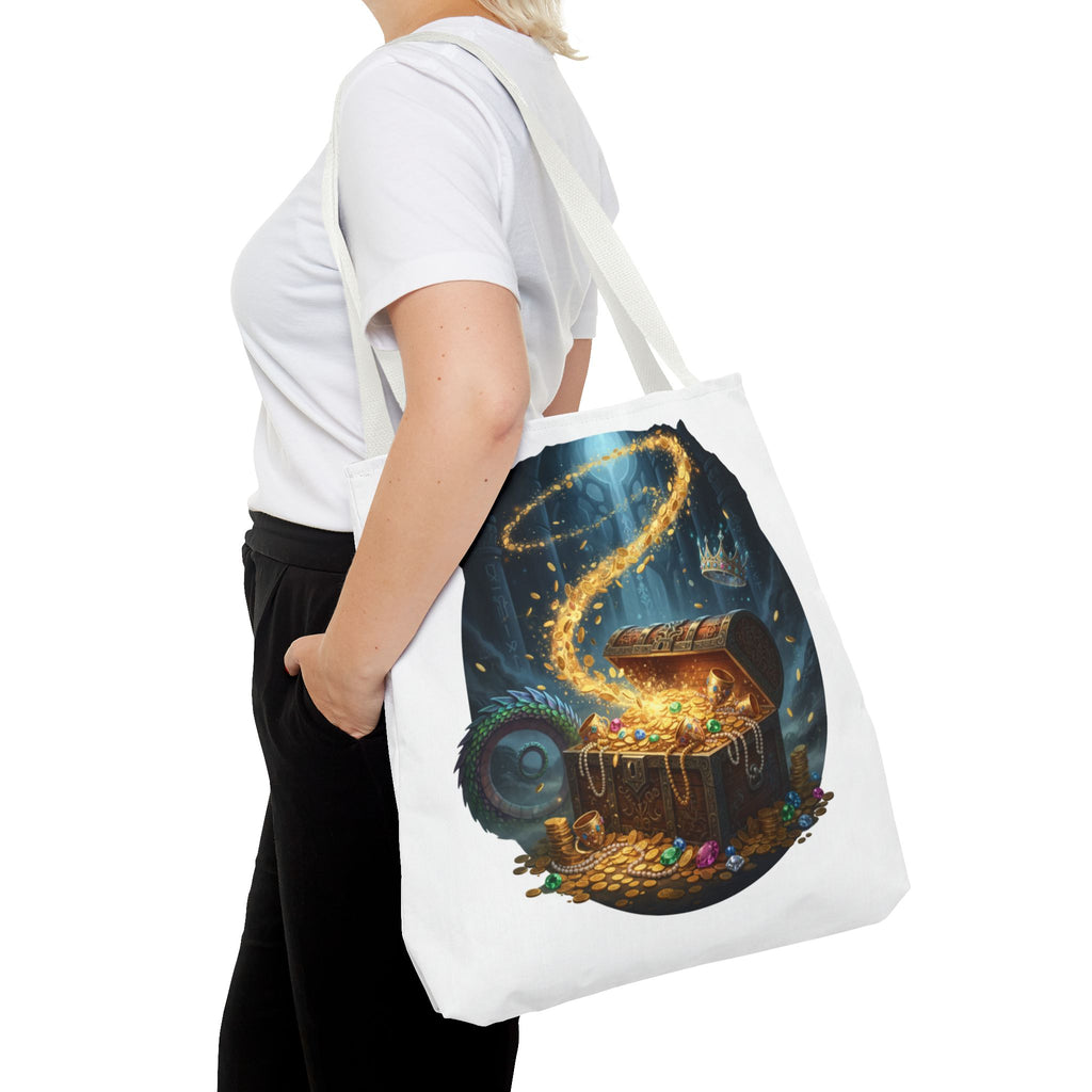 Magic Treasure Chest Tote Bag — Fantasy Pirate Gold Illustration Tote