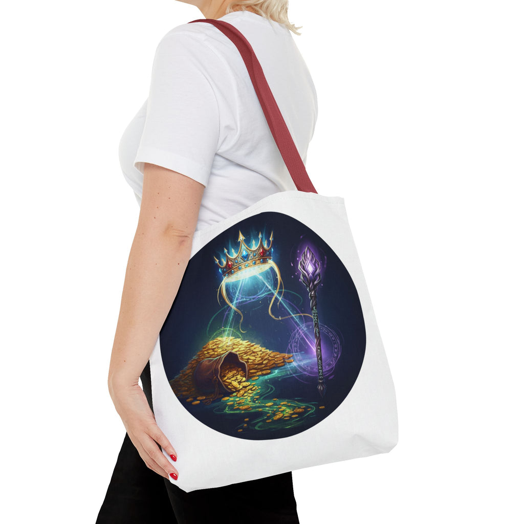 Mystic Crown & Treasure Tote Bag — Fantasy Magic Art Tote