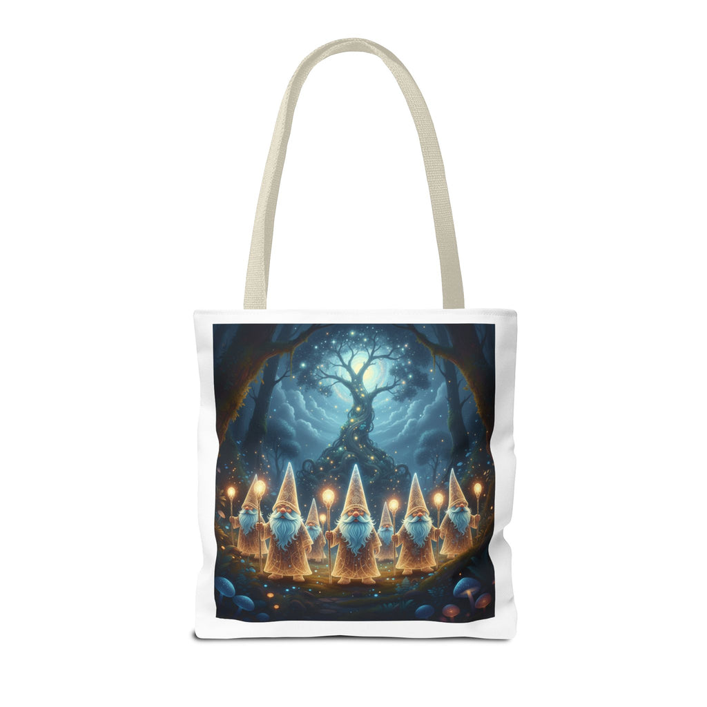Mystical Gnome Forest Tote Bag — Candlelight Woodland Magic AOP