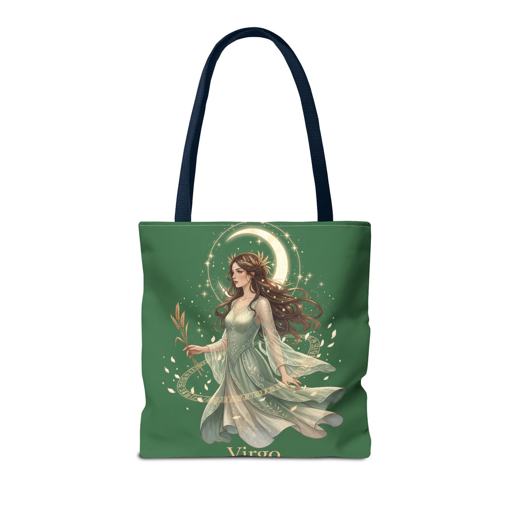 Mystic Moon Goddess Tote Bag — Ethereal Green All-Over Print Tote