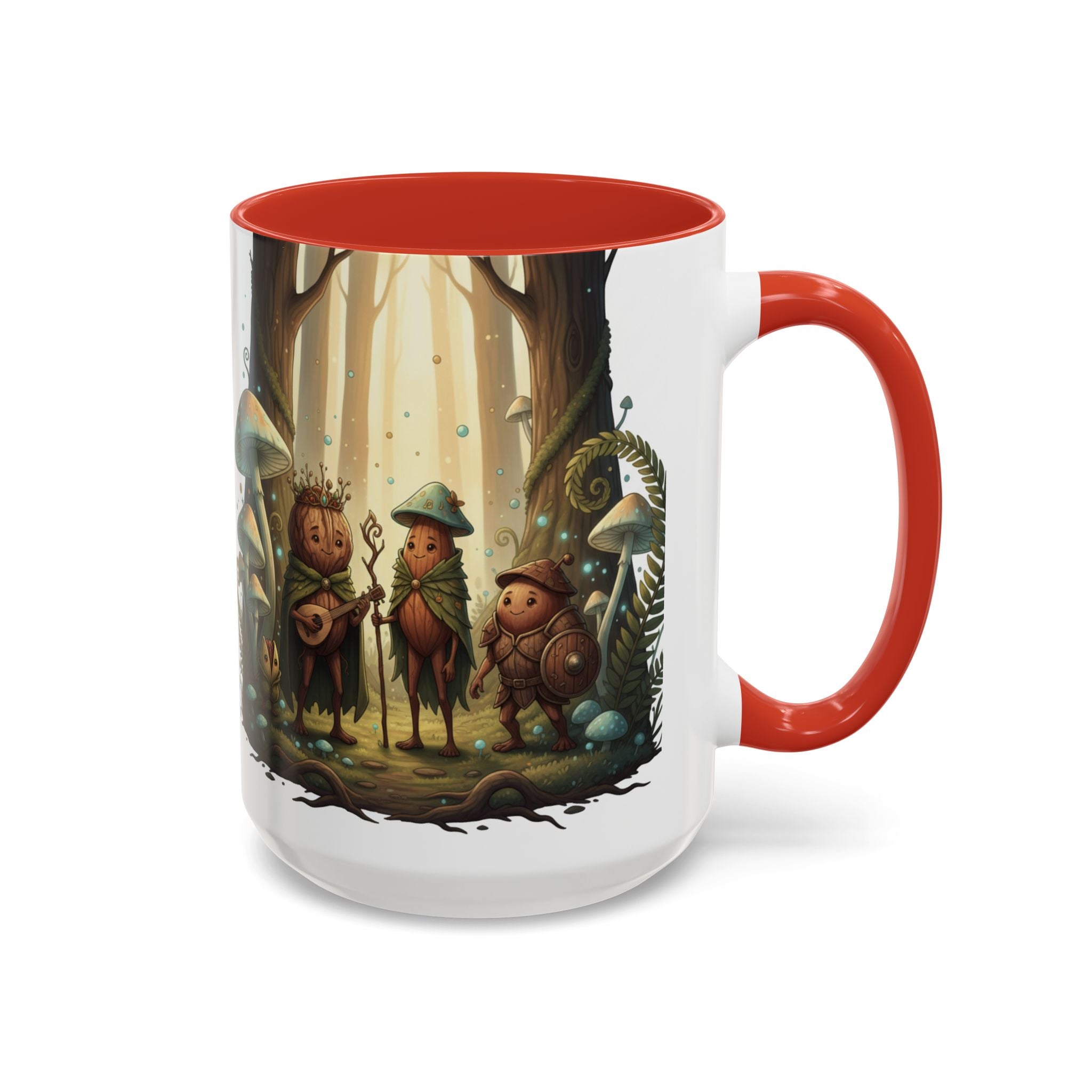 Whimsical Forest Mushroom Mug — Cute Woodland Gnome Coffee Cup