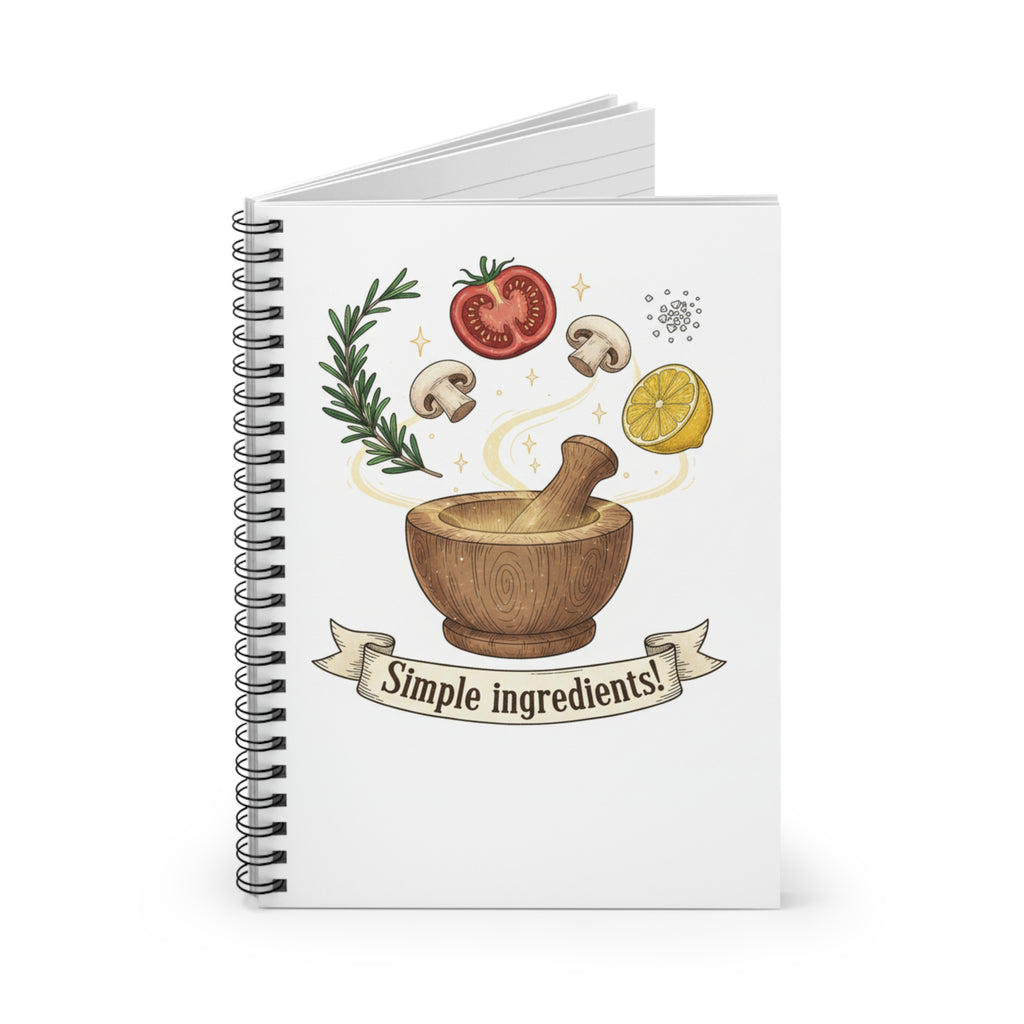 Simple Ingredients Spiral Notebook — Kitchen Herb & Recipe Journal