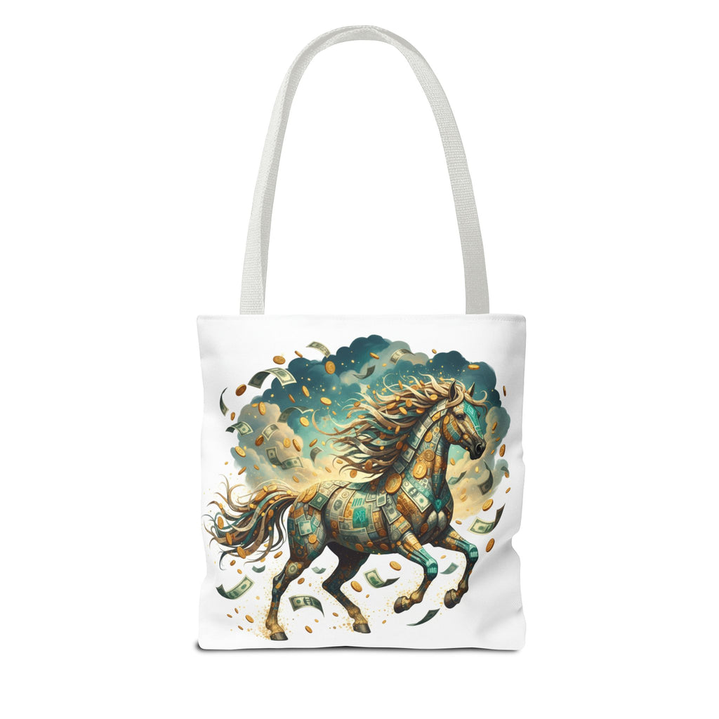 Running Horse Art Tote Bag — Boho Celestial Horse Print