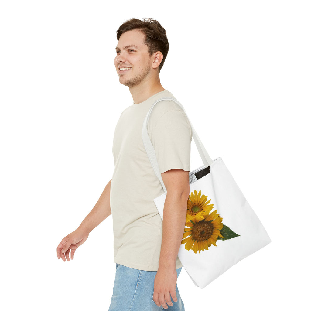 Sunflower Tote Bag — Bright Floral All-Over Print Shopping Tote