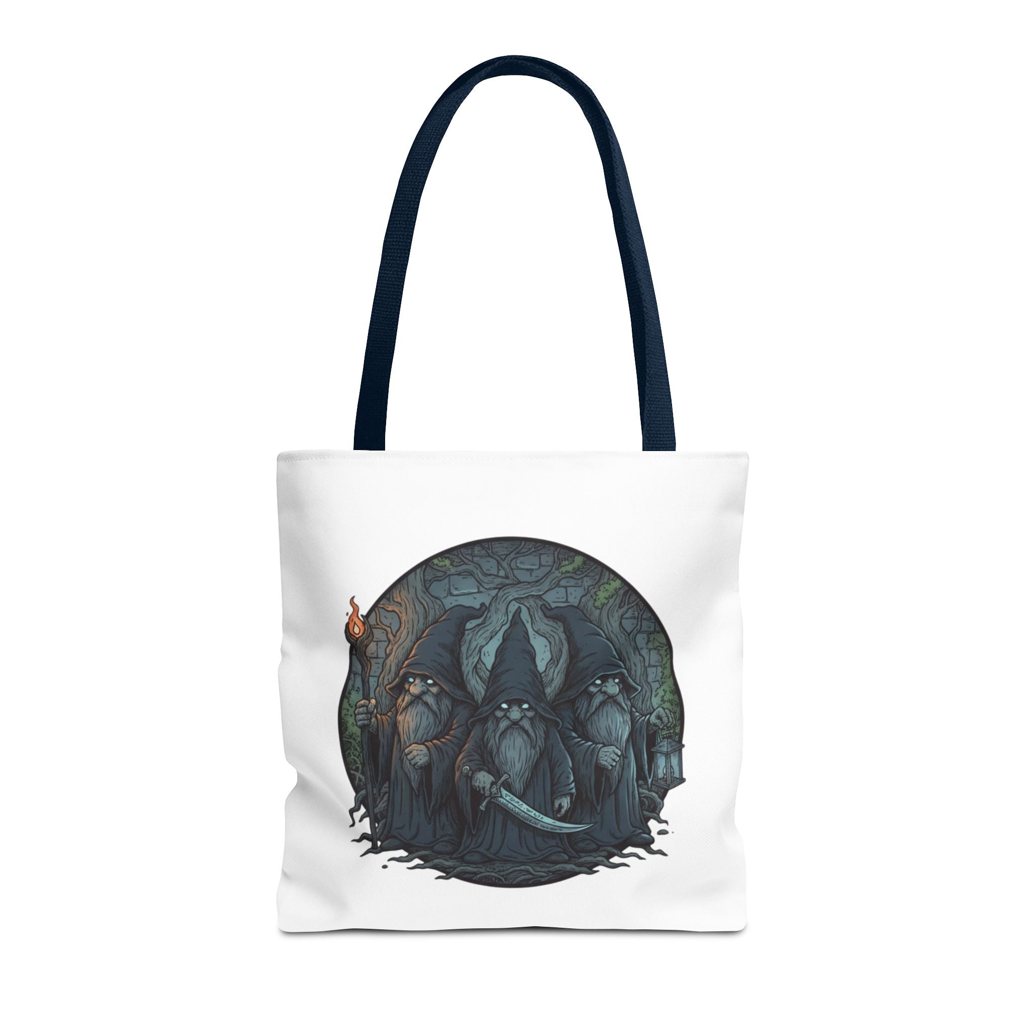 Mystic Grove Wizards Tote Bag — Fantasy Circle Art All-Over Print