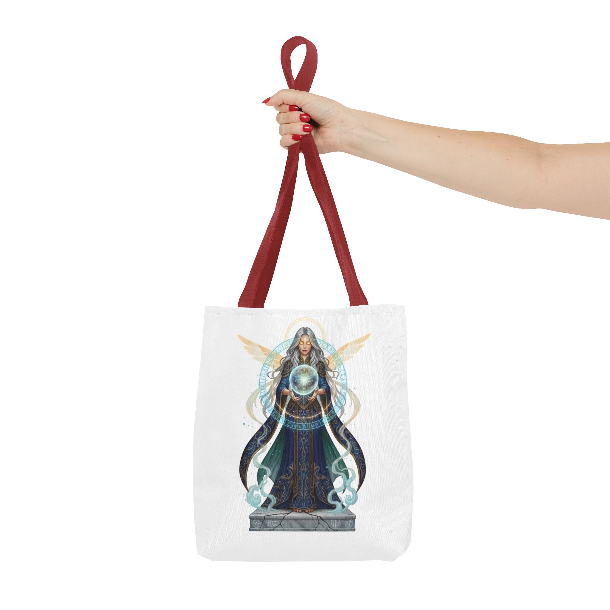 Mystic Oracle Tote Bag — Crystal Ball Seer Illustration