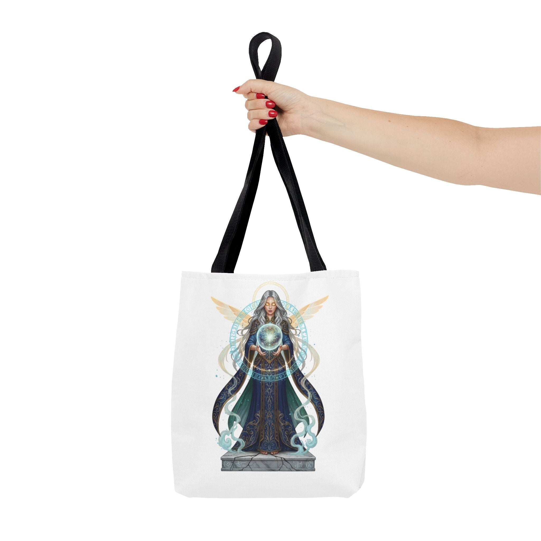 Mystic Oracle Tote Bag — Crystal Ball Seer Illustration