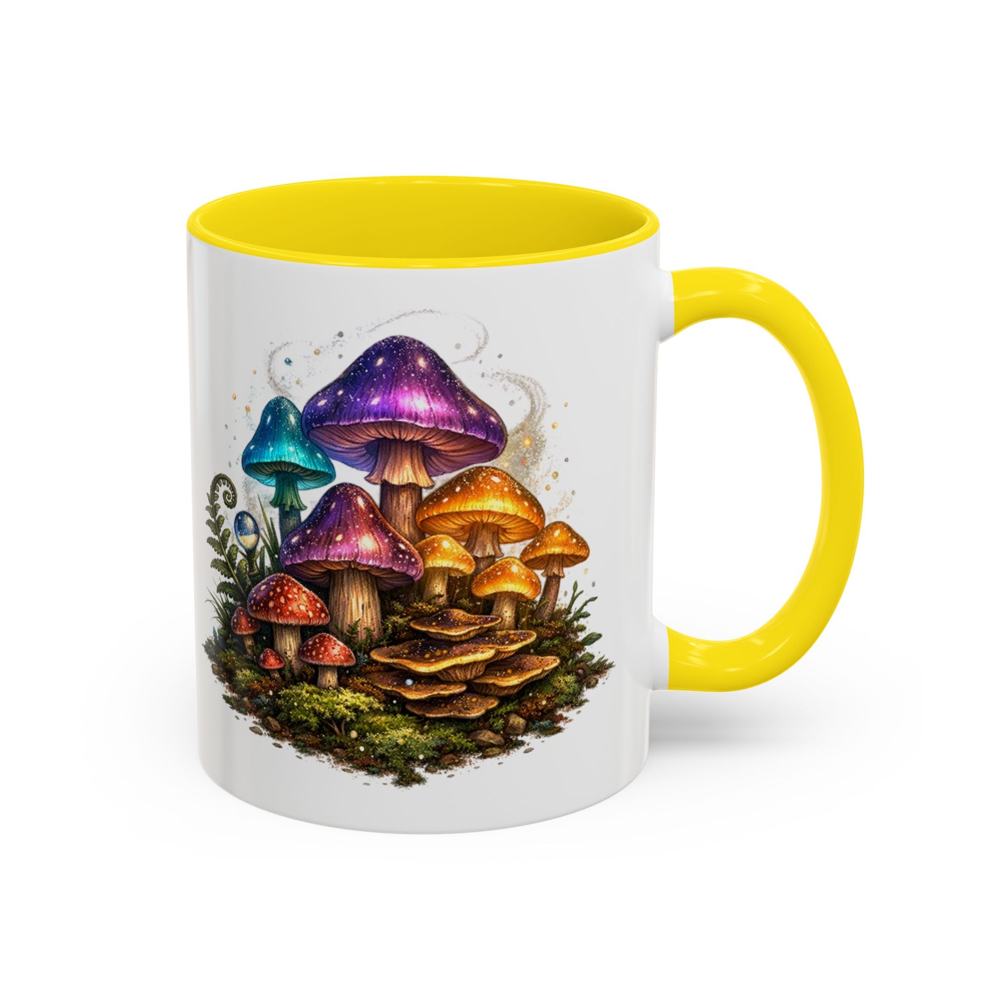 Colorful Fantasy Mushroom Coffee Mug — Accent Ceramic 11/15oz