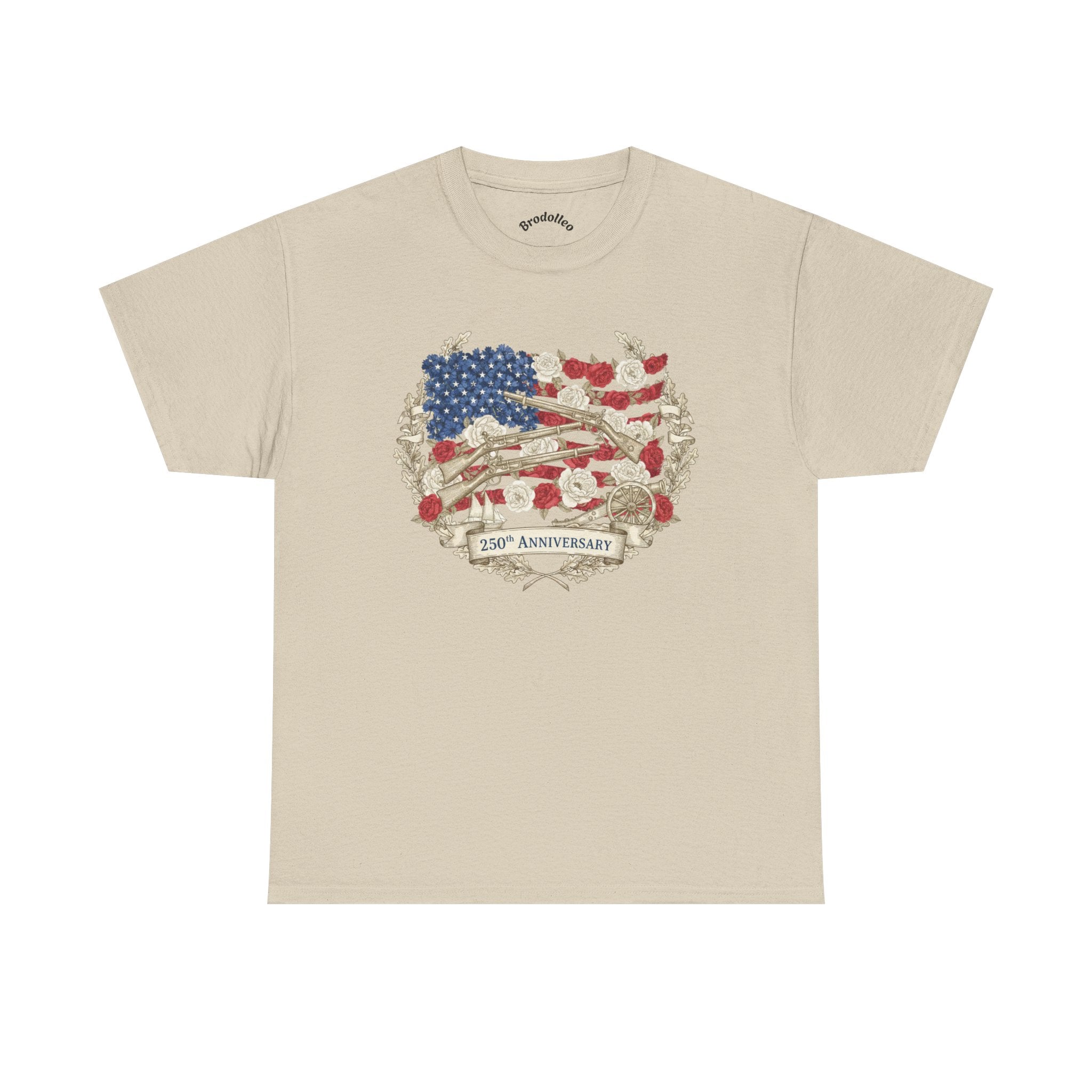 T-Shirt — 13th Anniversary Rustic American Flag Crest Tee ("13th Anniversary")