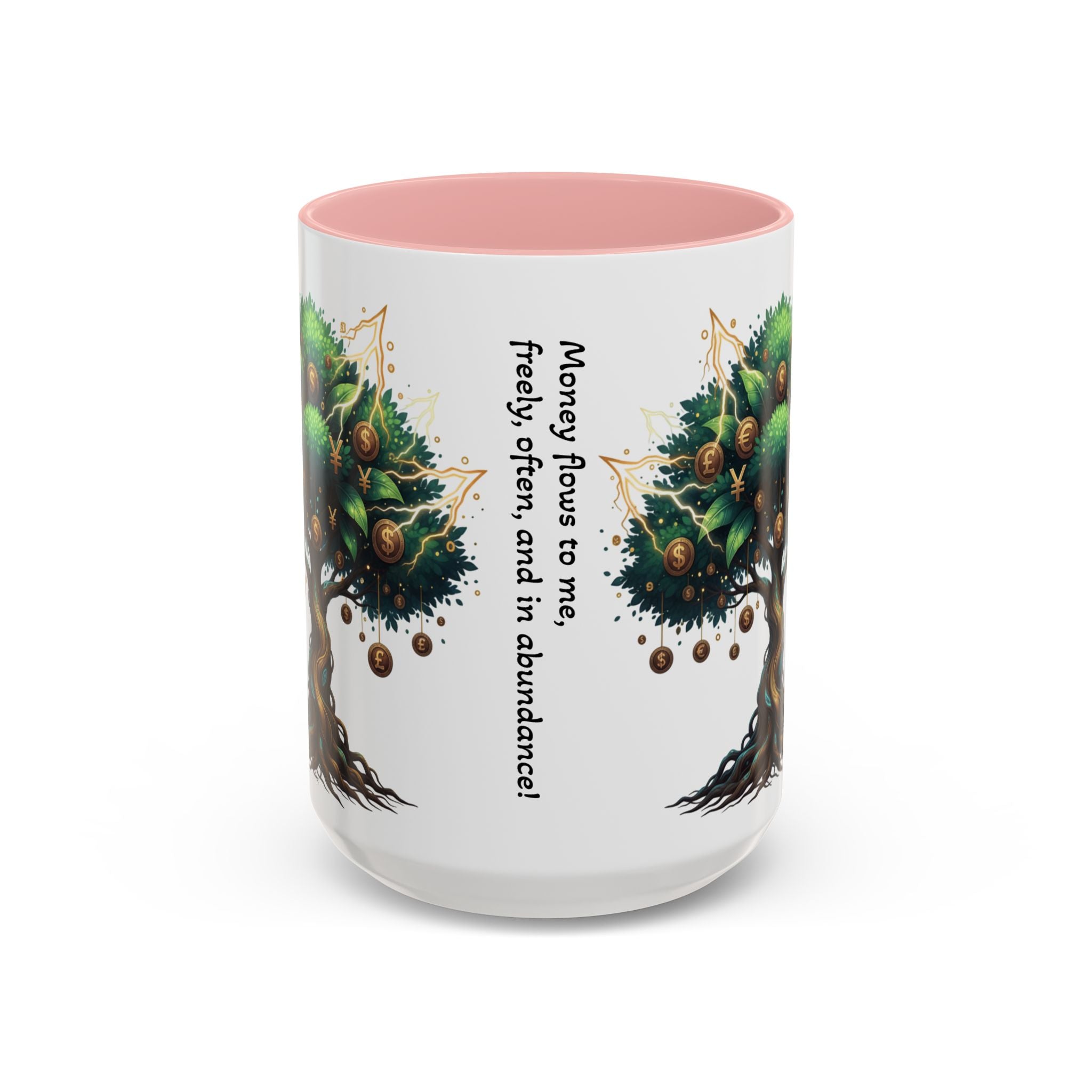 Accent Mug — Money Flows to Me Tree of Abundance Coffee Cup (11/15oz)