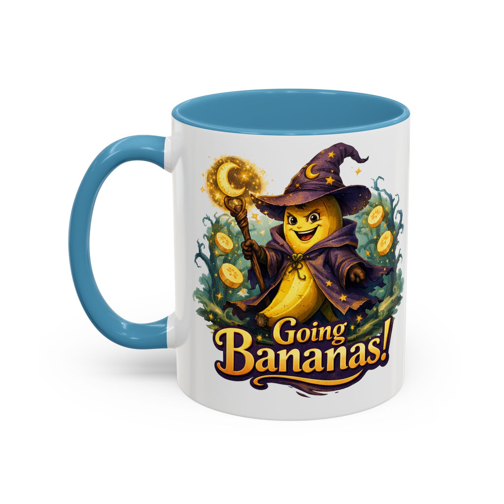 Going Bananas! Witch Banana Accent Coffee Mug — Fun Halloween Coffee Cup (11/15oz)