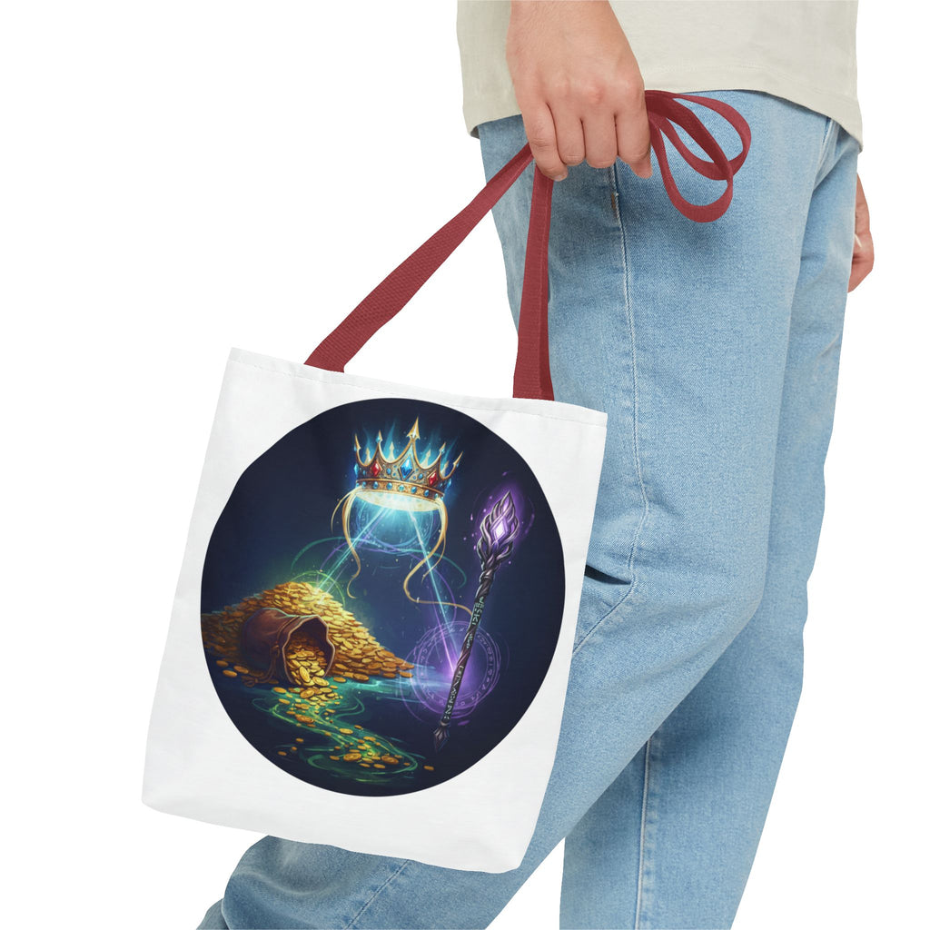 Mystic Crown & Treasure Tote Bag — Fantasy Magic Art Tote