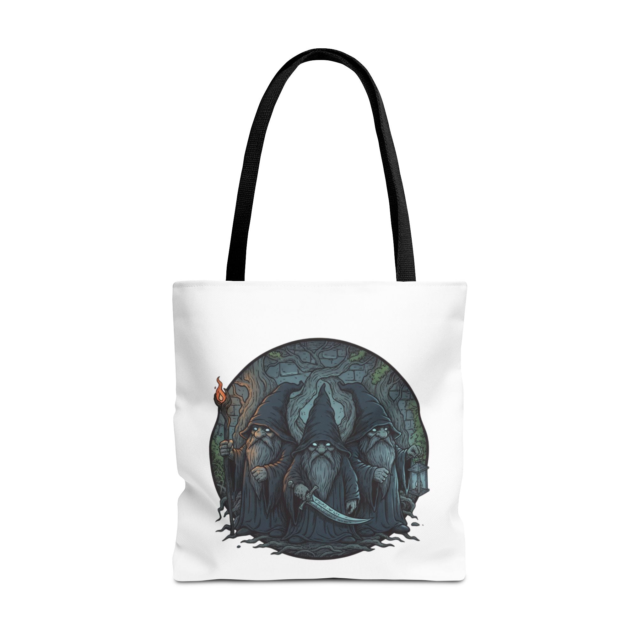 Mystic Grove Wizards Tote Bag — Fantasy Circle Art All-Over Print