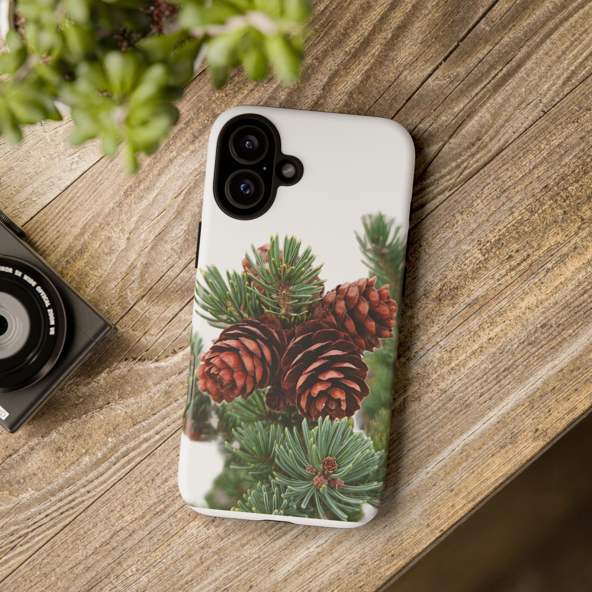 Pinecone Tough Phone Case — Protective Botanical Phone Cover